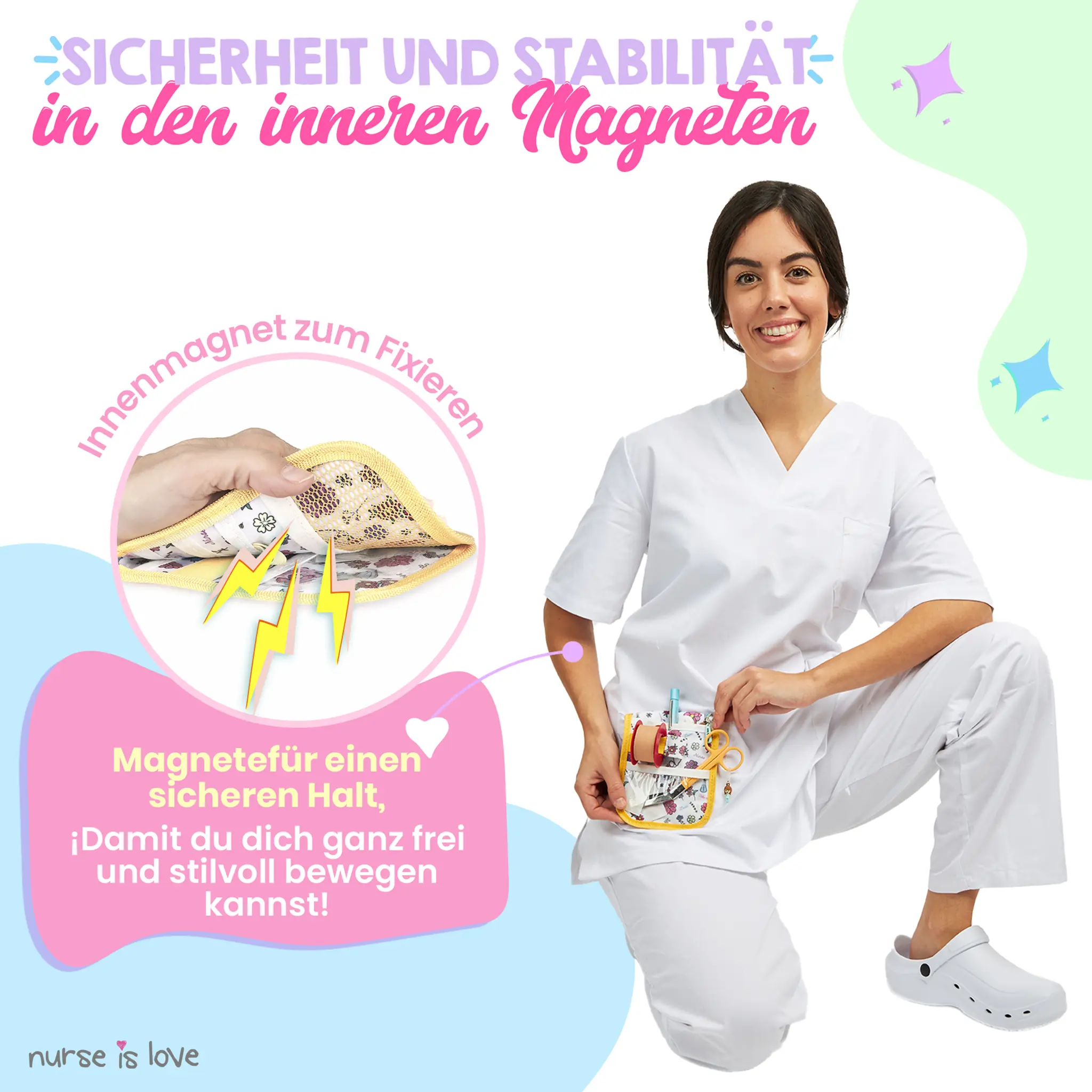 Taschenorganisator Floral Gelb