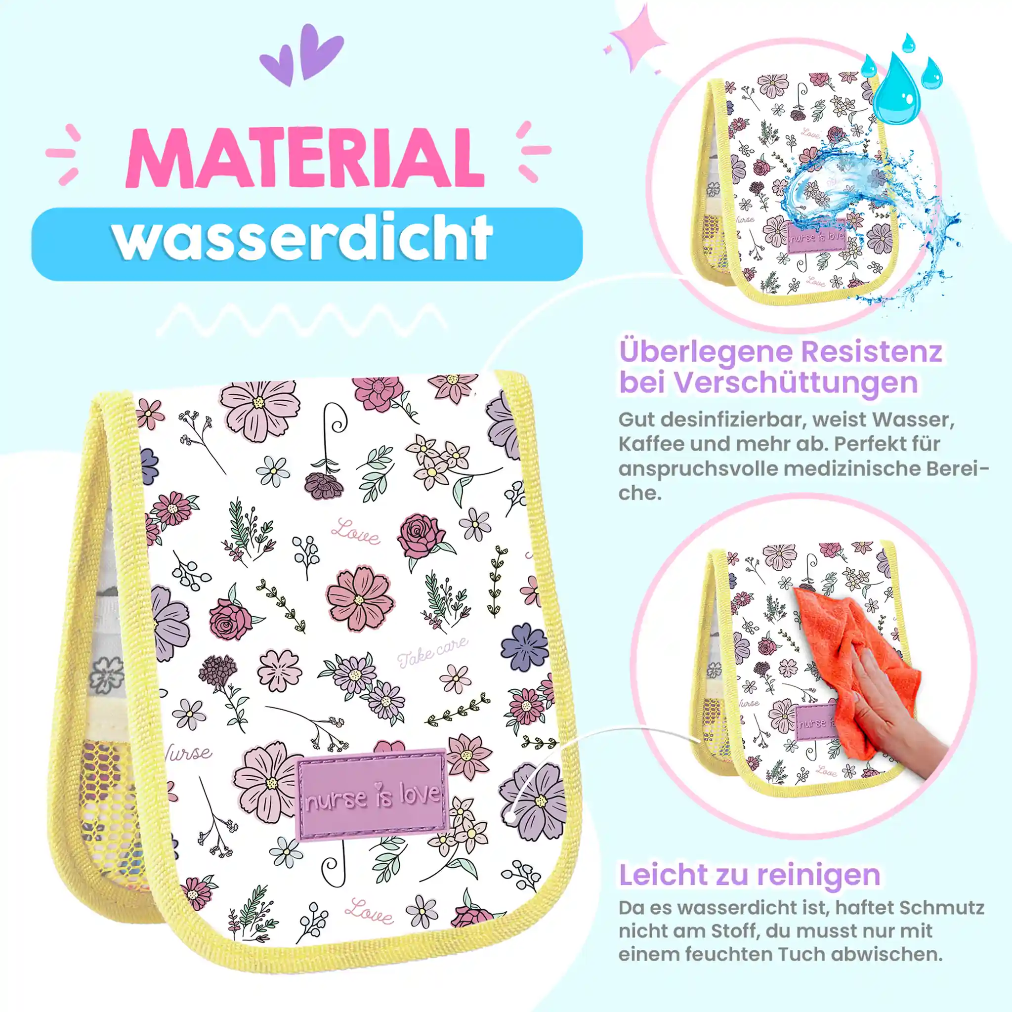 Taschenorganisator Floral Gelb