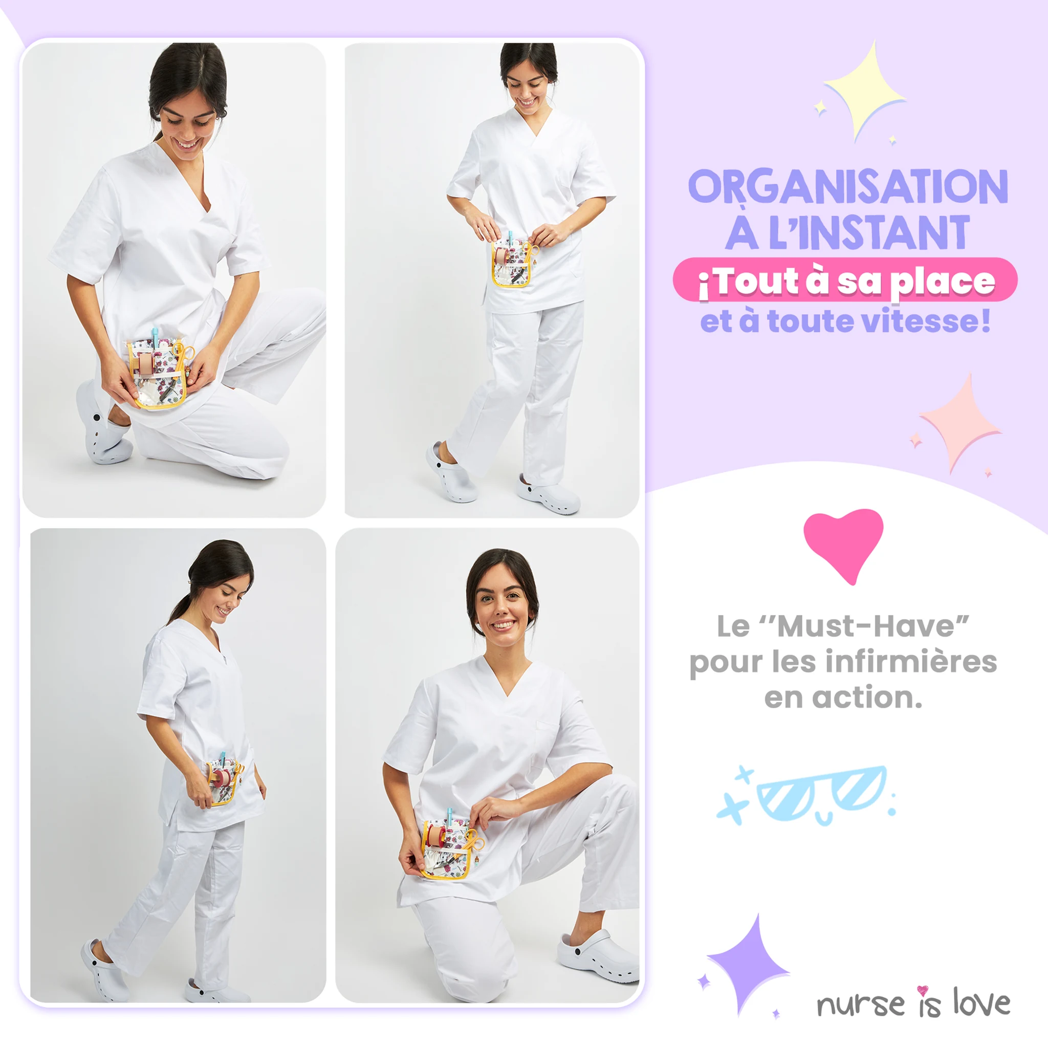 Organisateur de Poche Floral Jaune