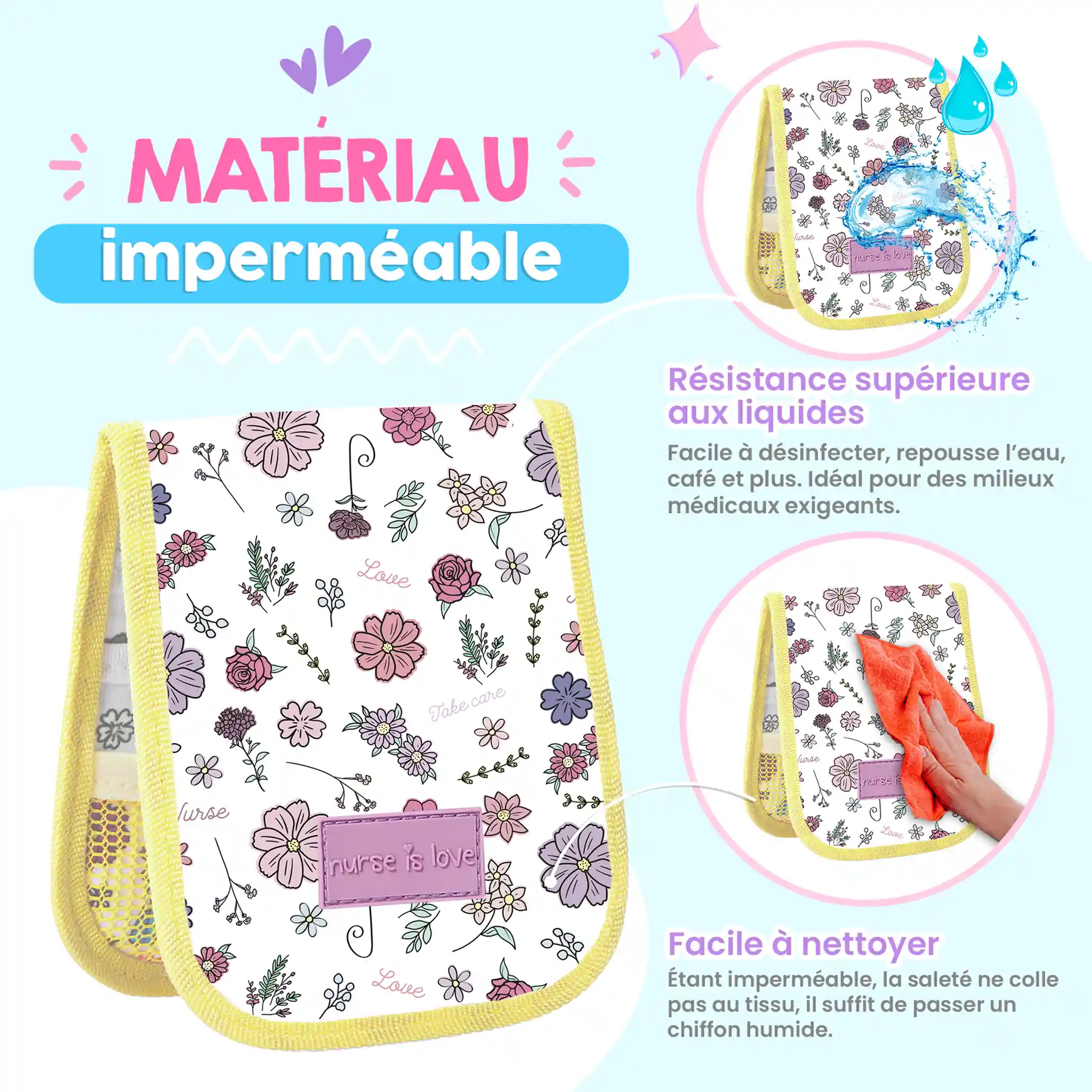 Organisateur de Poche Floral Jaune