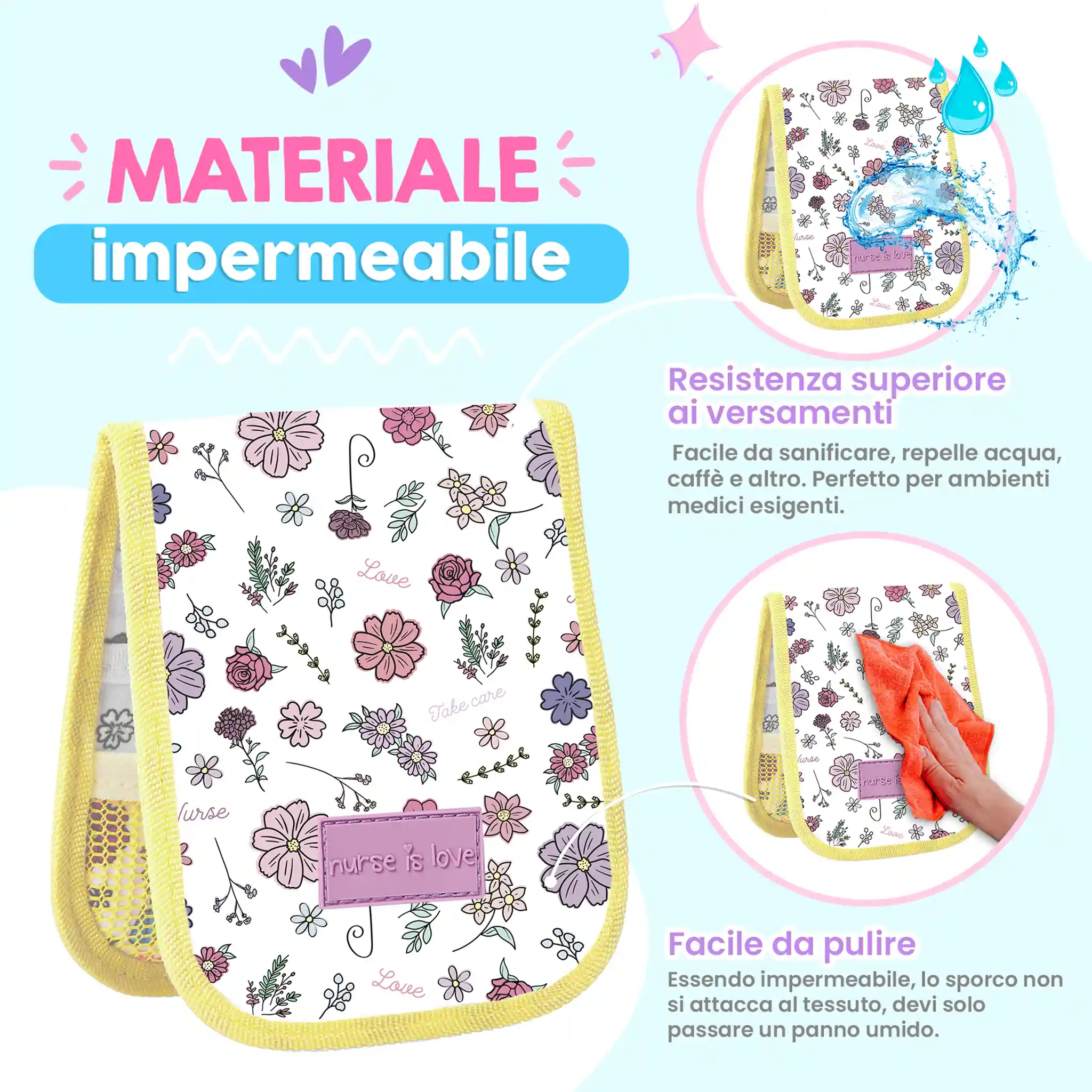 Organizzatore da Tasca Floral Giallo