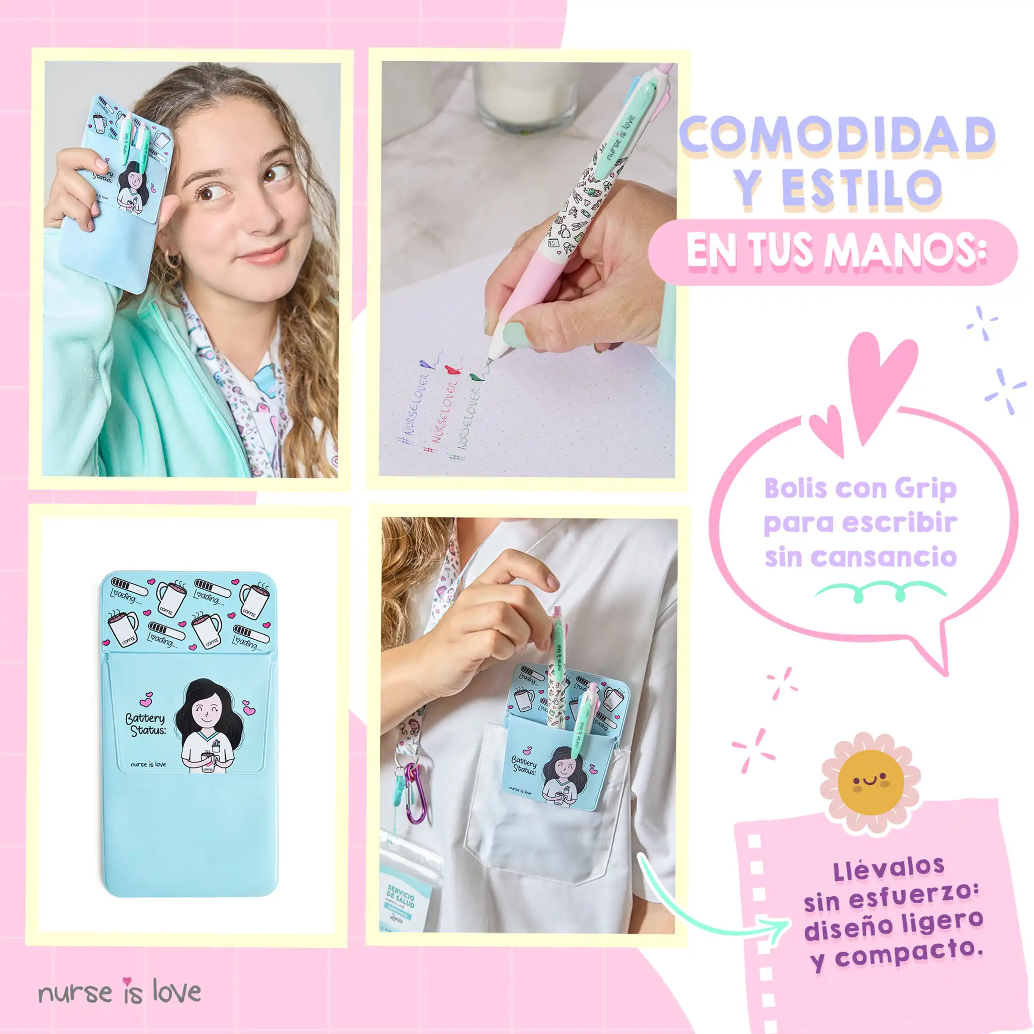 Set 2 Bolígrafos Multicolor + Salvabolsillos Aqua
