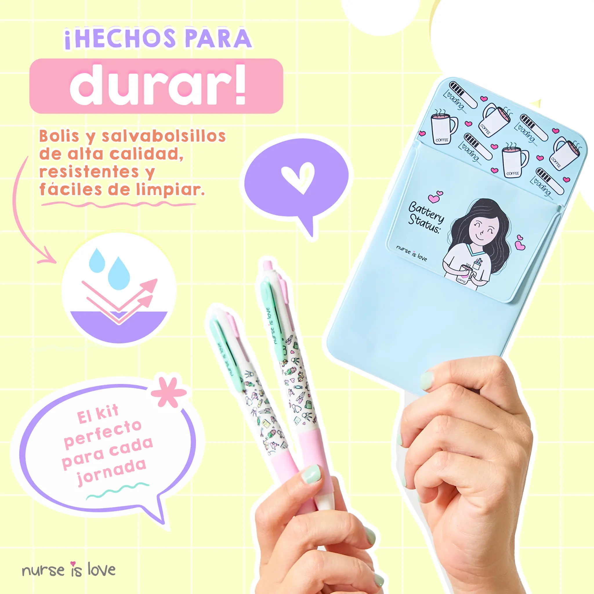 Set 2 Bolígrafos Multicolor + Salvabolsillos Aqua