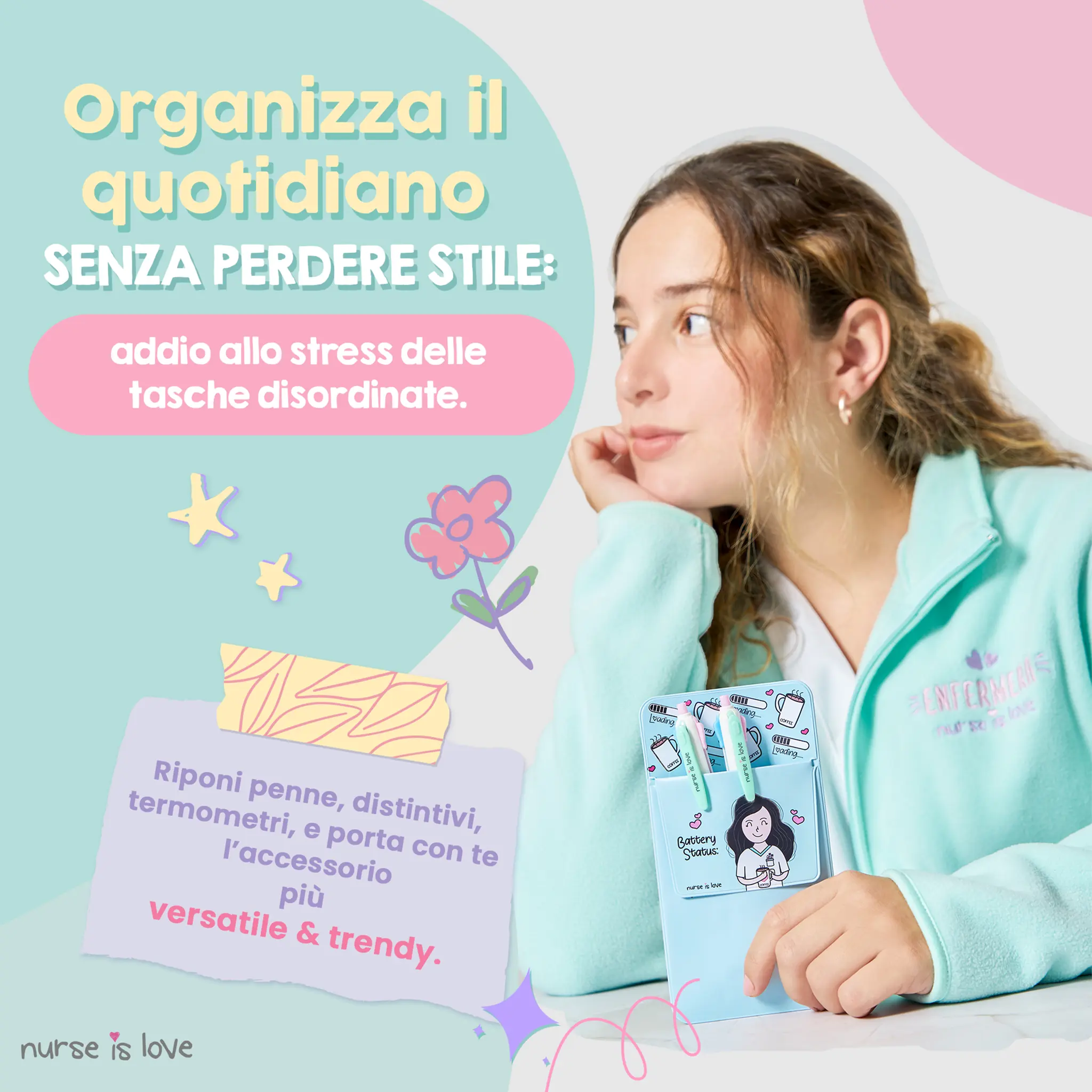Porta-Tasche Aqua