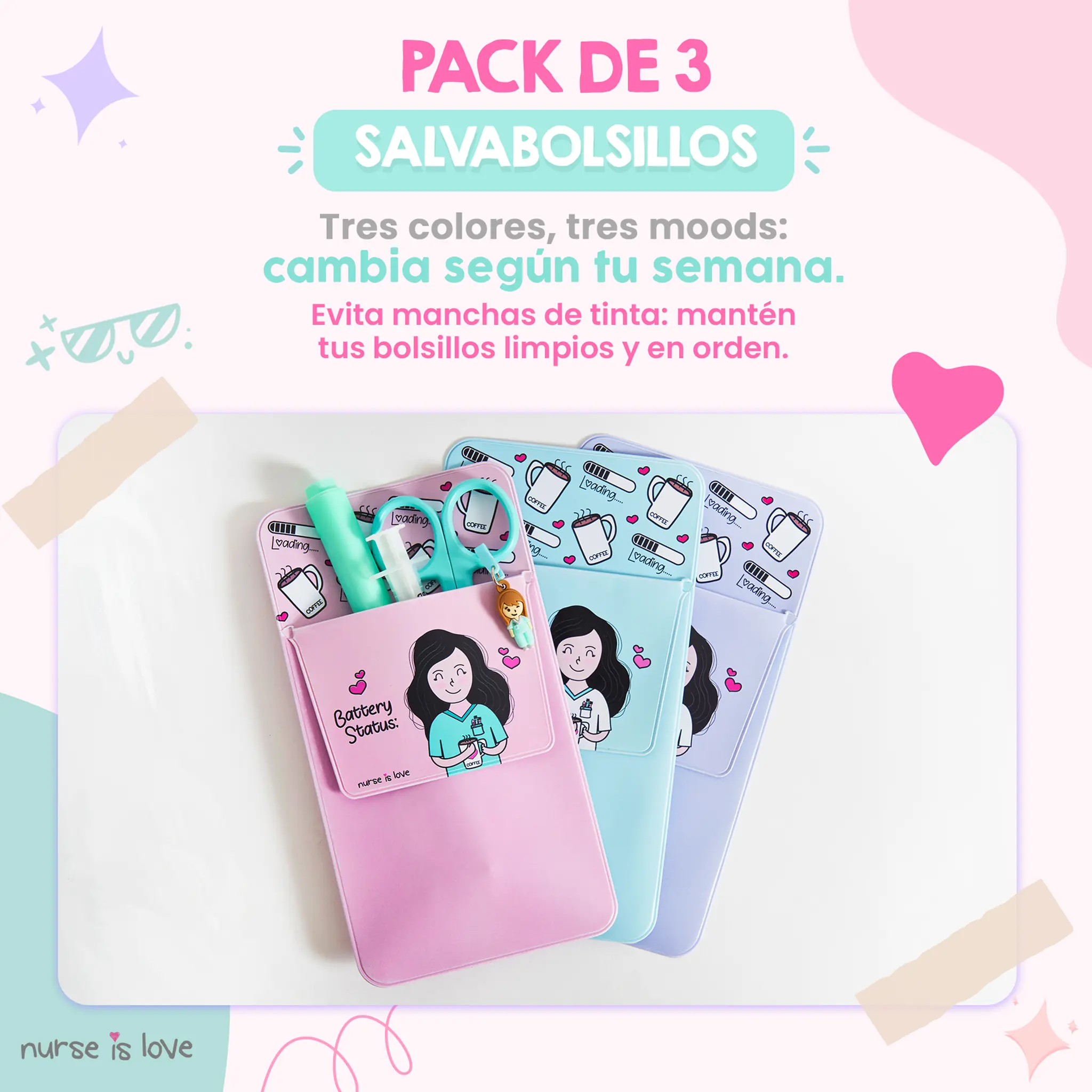 Pack de 3 Salvabolsillos