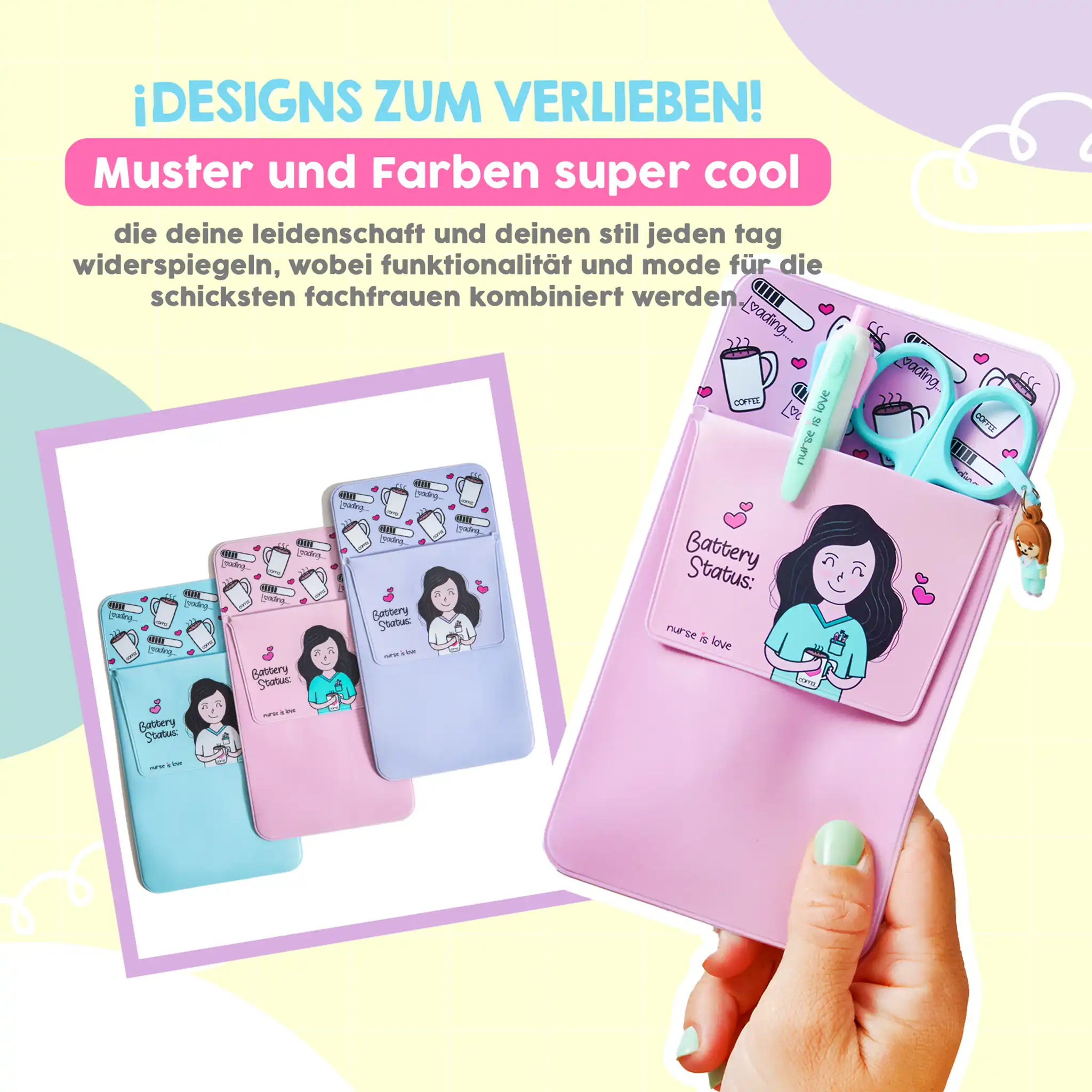 Rosa Taschenorganizer