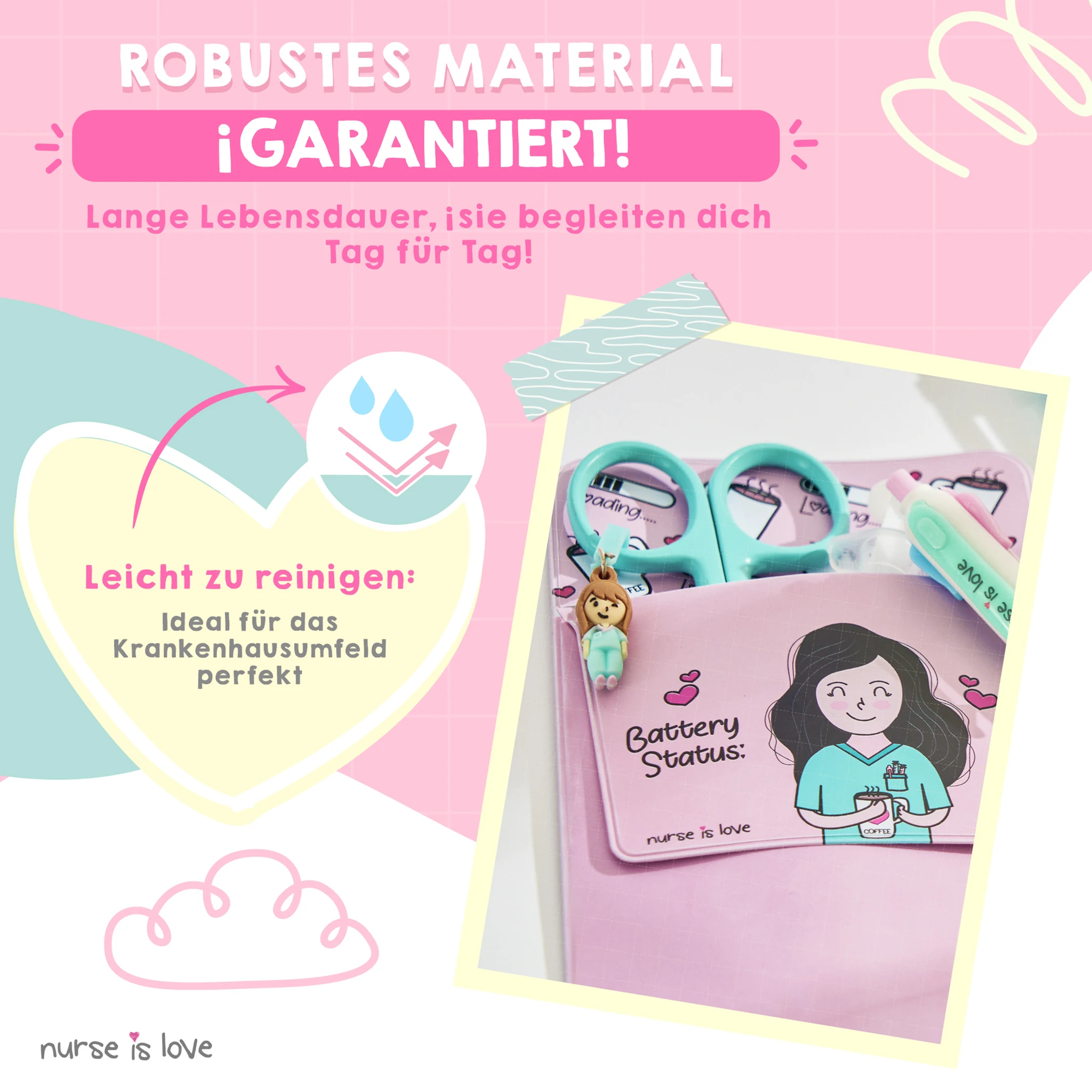 Rosa Taschenorganizer