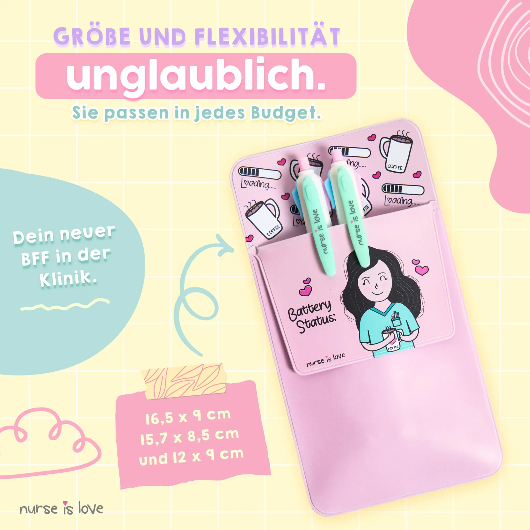 Rosa Taschenorganizer