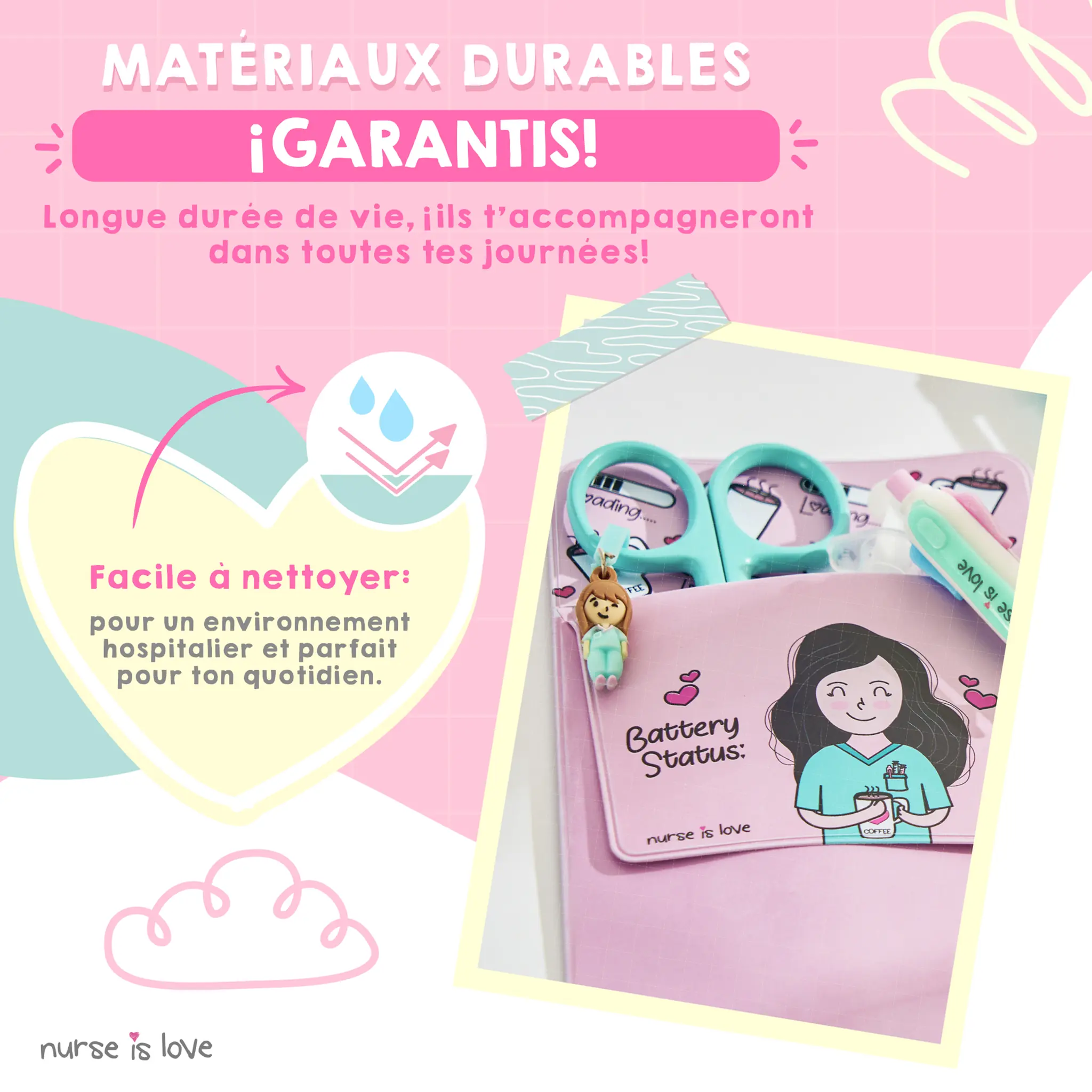 Protège-poche Rose