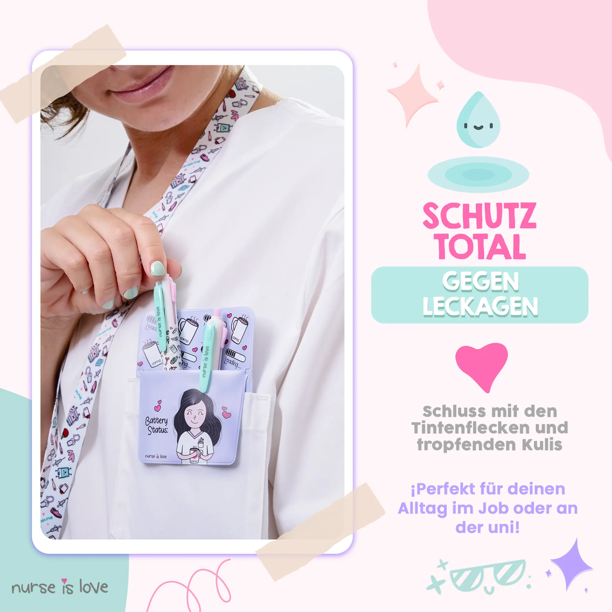 Lila Taschenorganizer