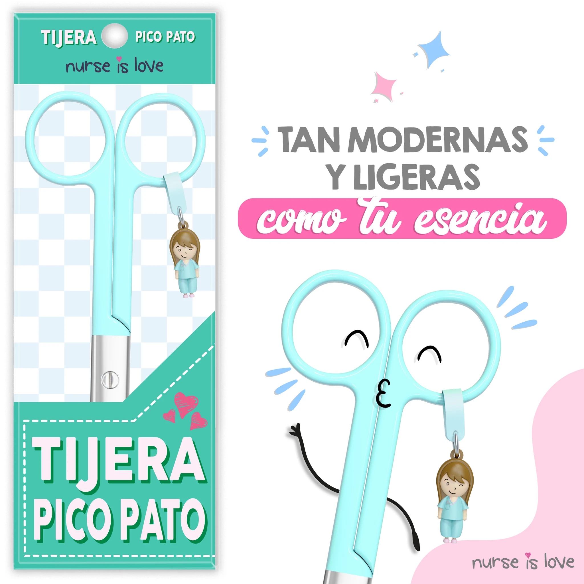 Tijeras Enfermería Pico de Pato Aqua