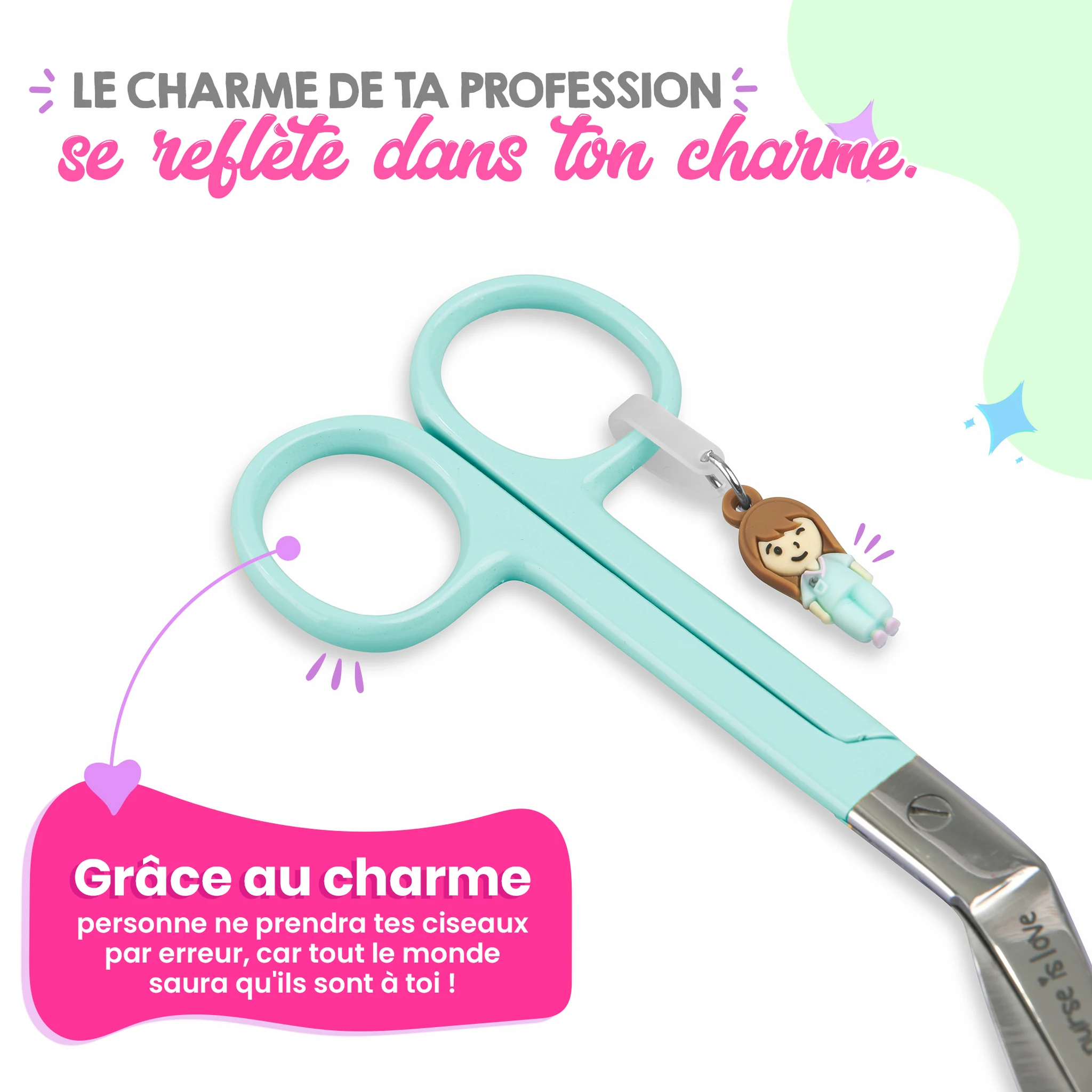 Ciseaux d’Infirmier à Bec de Canard Aqua