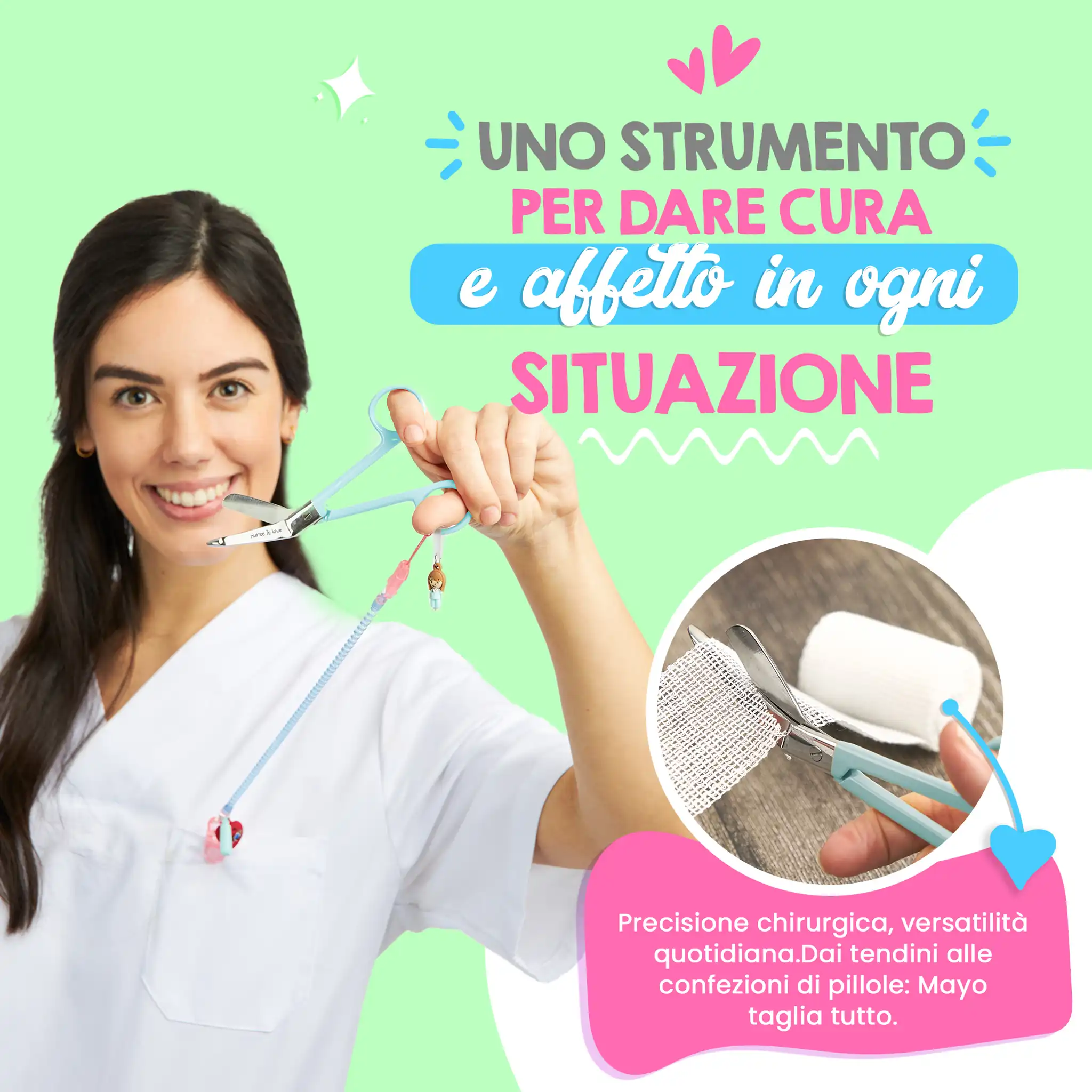 Forbici Infermieristiche Pico di Pato Aqua