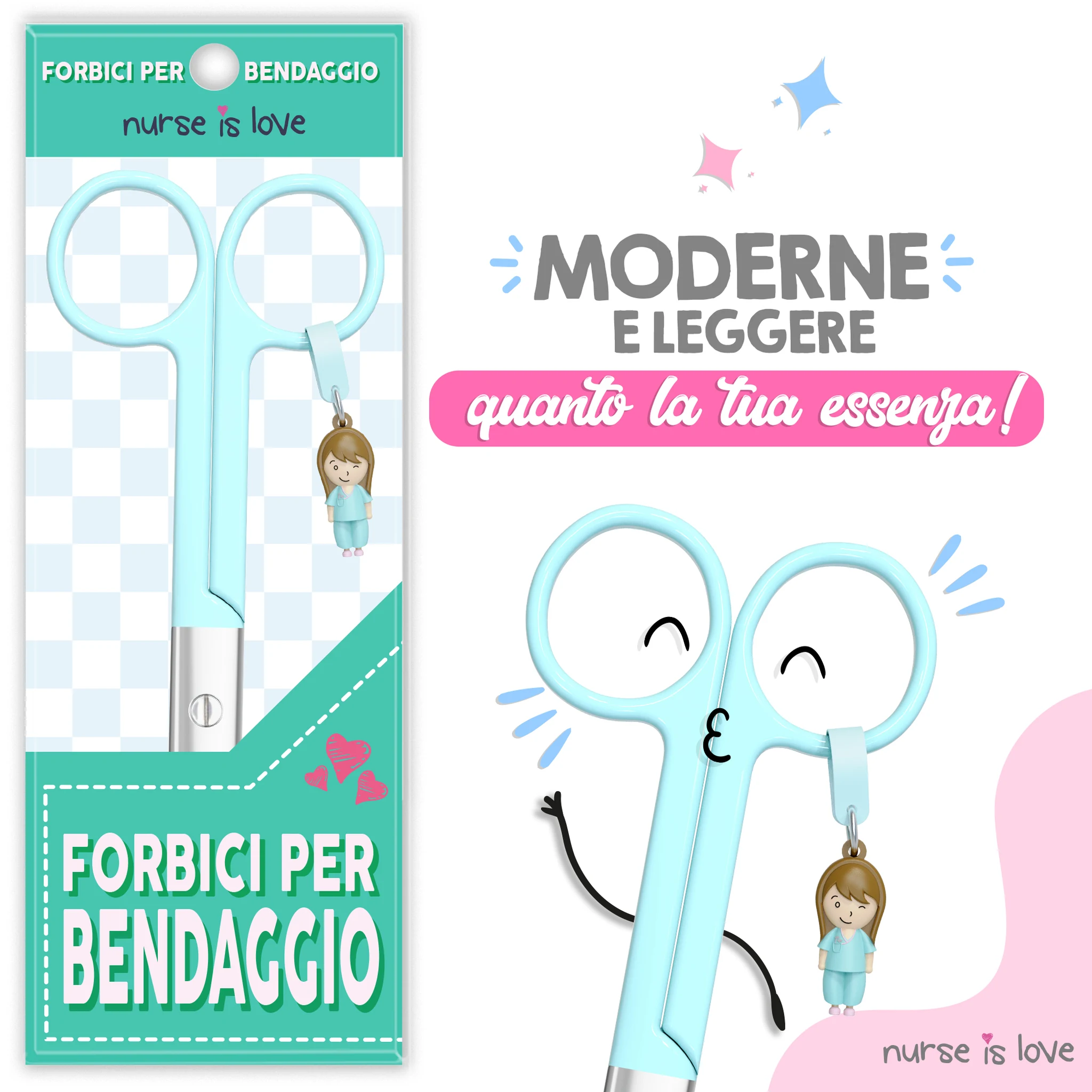 Forbici Infermieristiche Pico di Pato Aqua