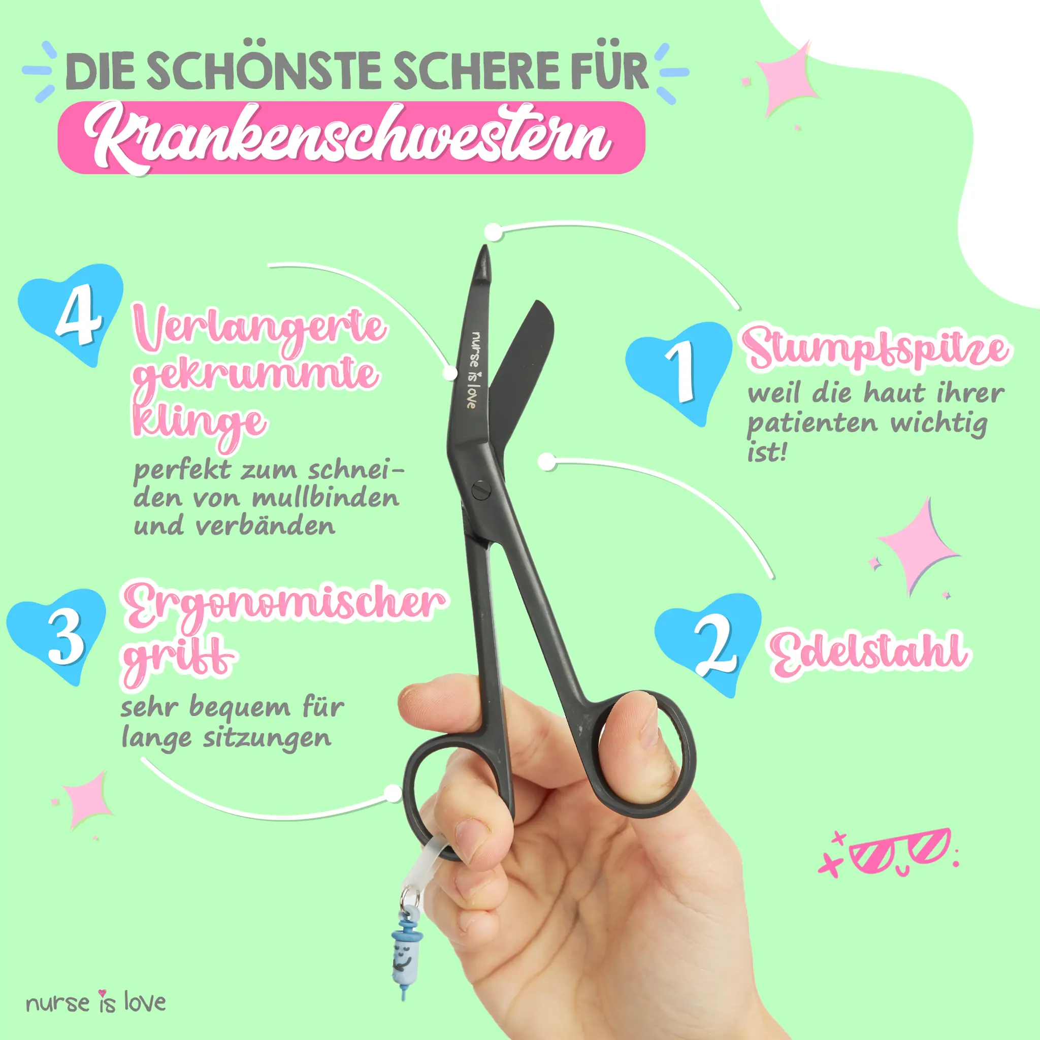 Pflegeschere Entenschnabel Black