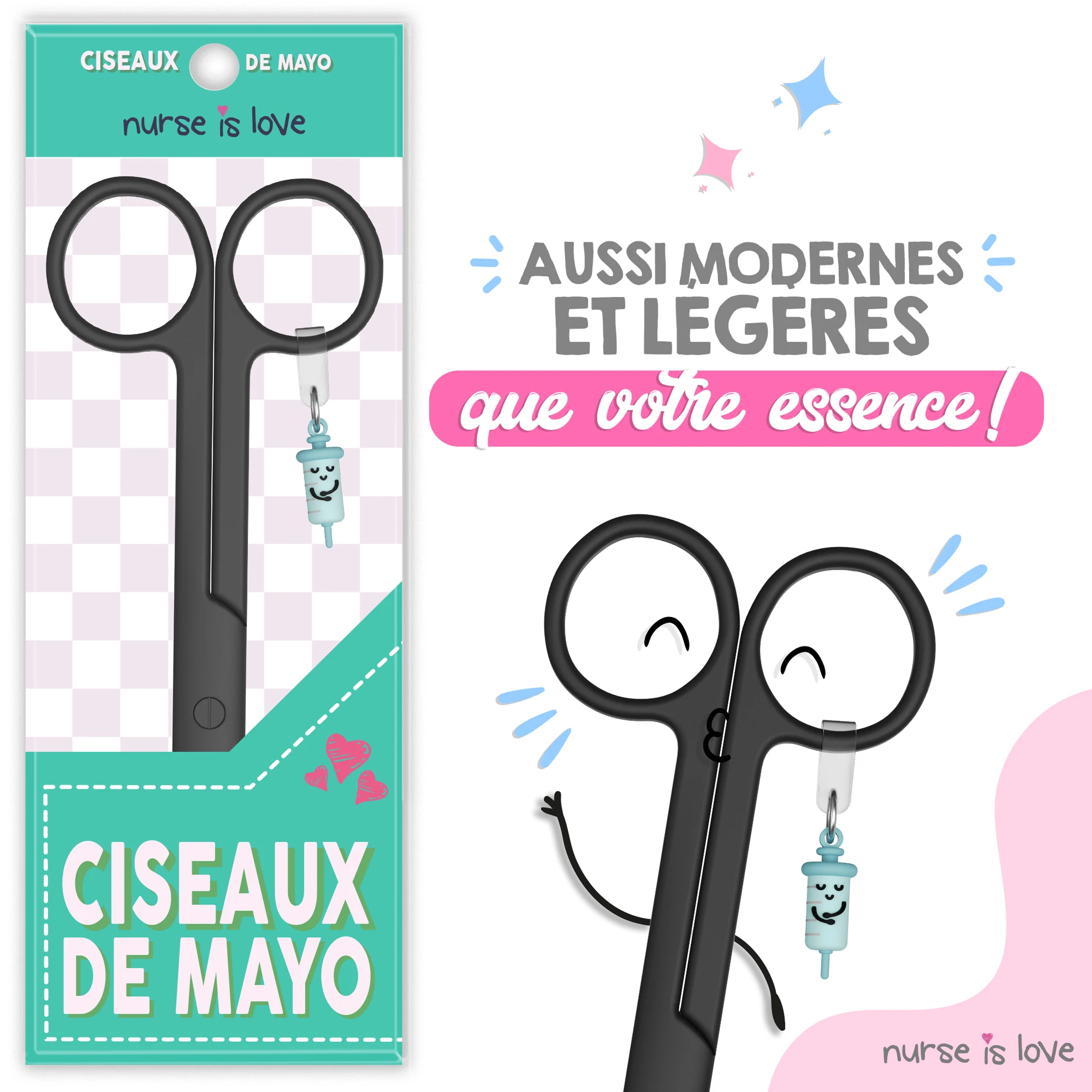 Ciseaux d’Infirmier à Bec de Canard Noir