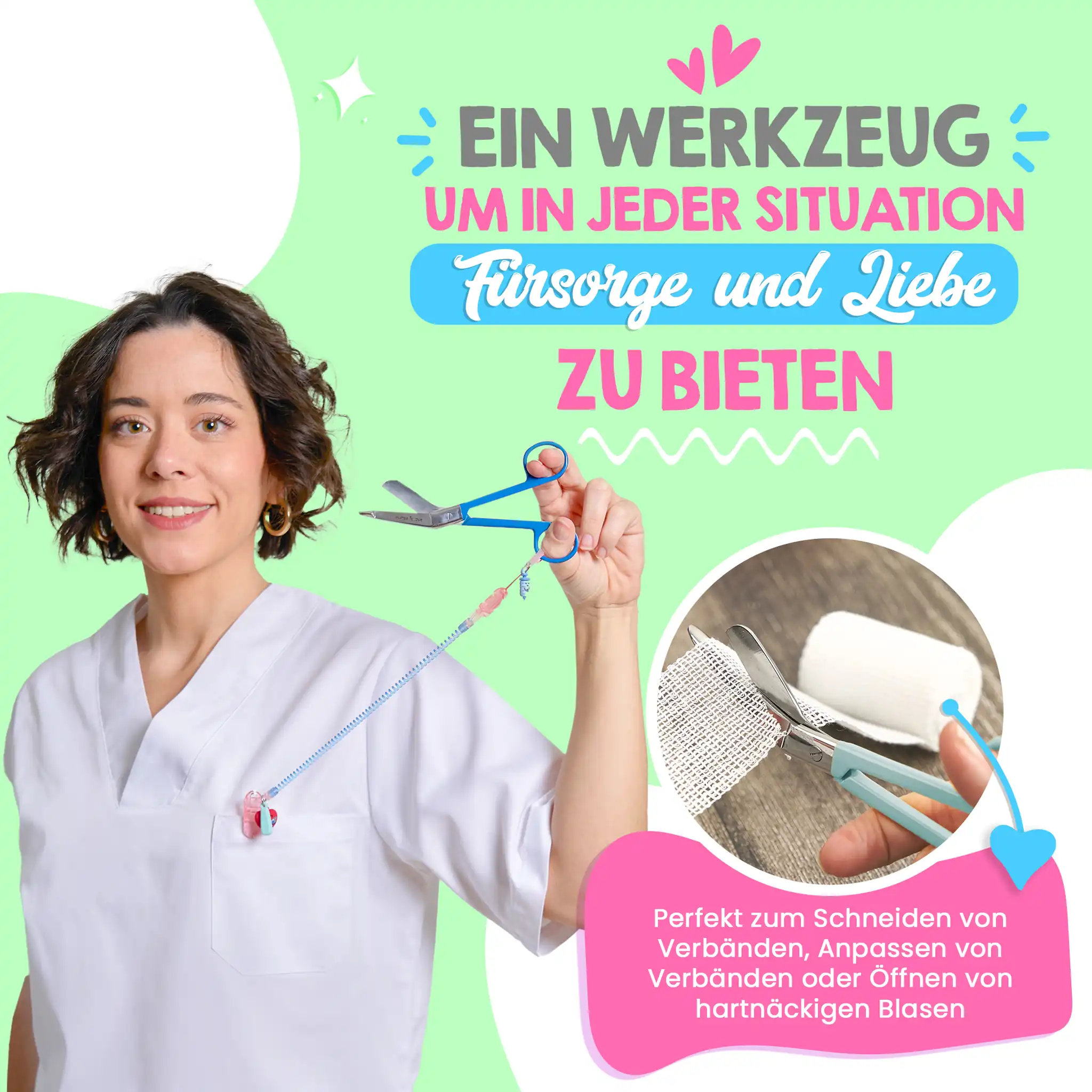 Pflege Schere Entenschnabel Blau