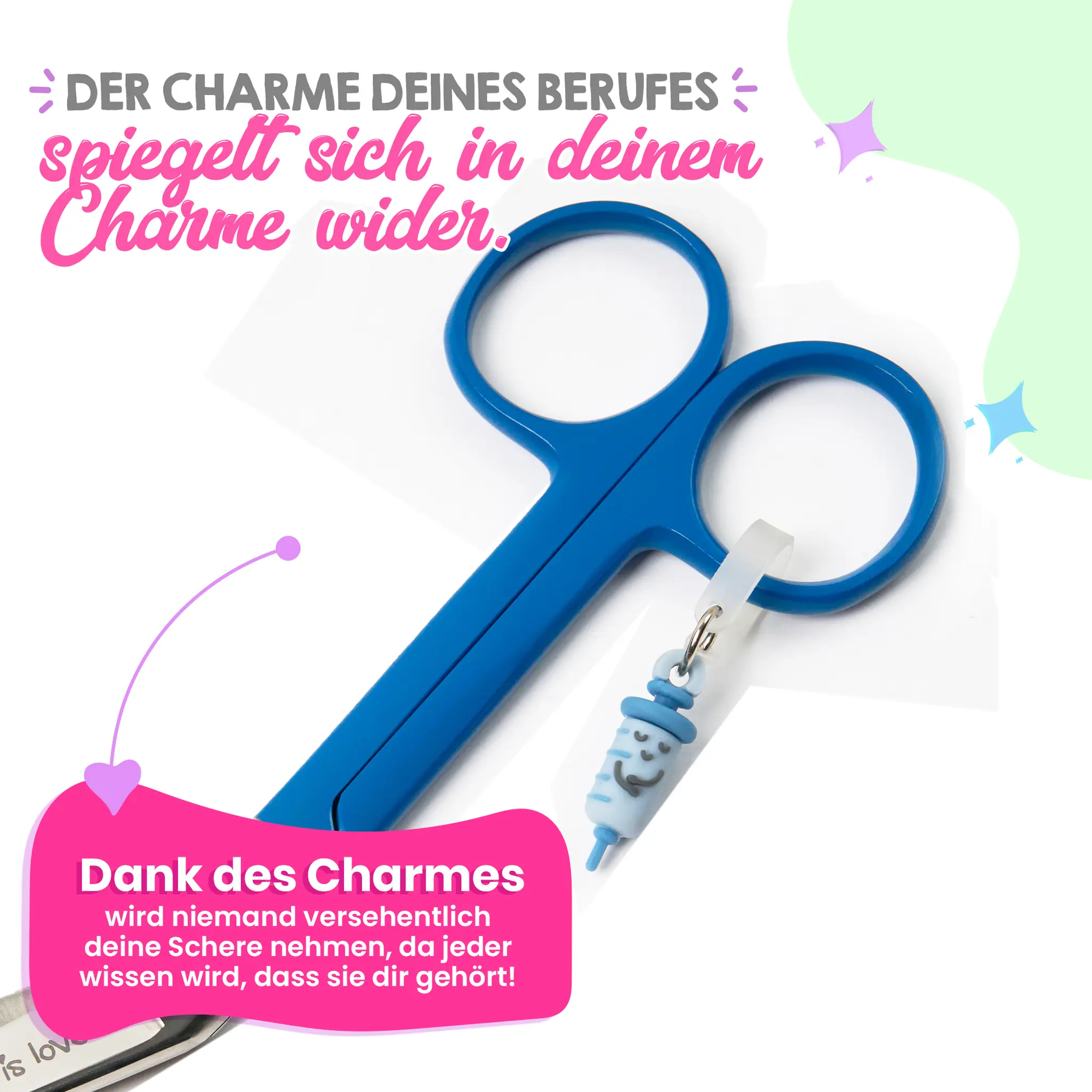 Pflege Schere Entenschnabel Blau