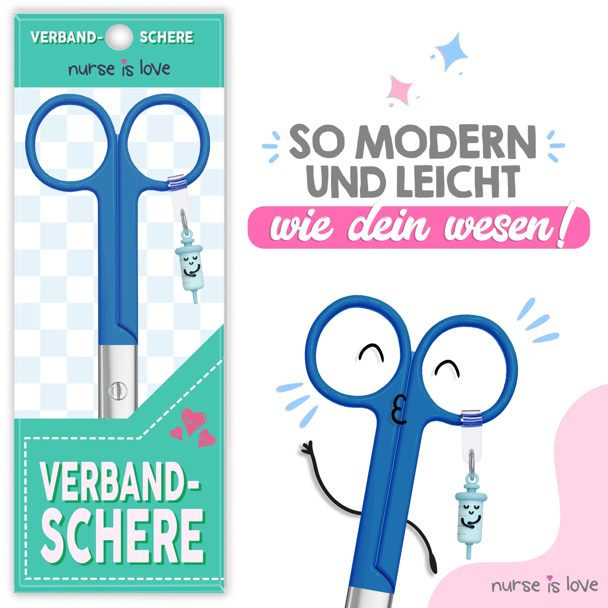 Pflege Schere Entenschnabel Blau