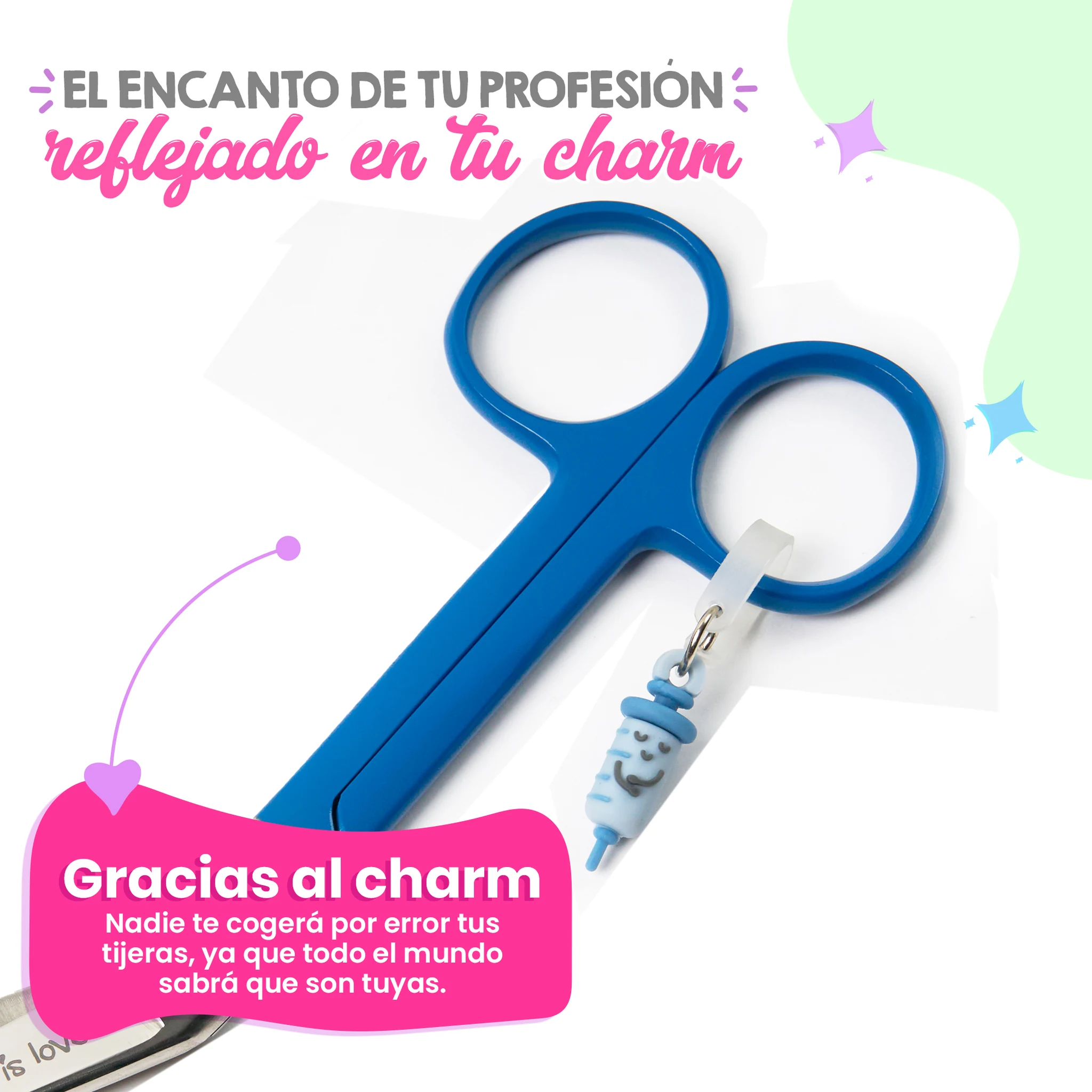 Tijeras Enfermería Pico de Pato Azul
