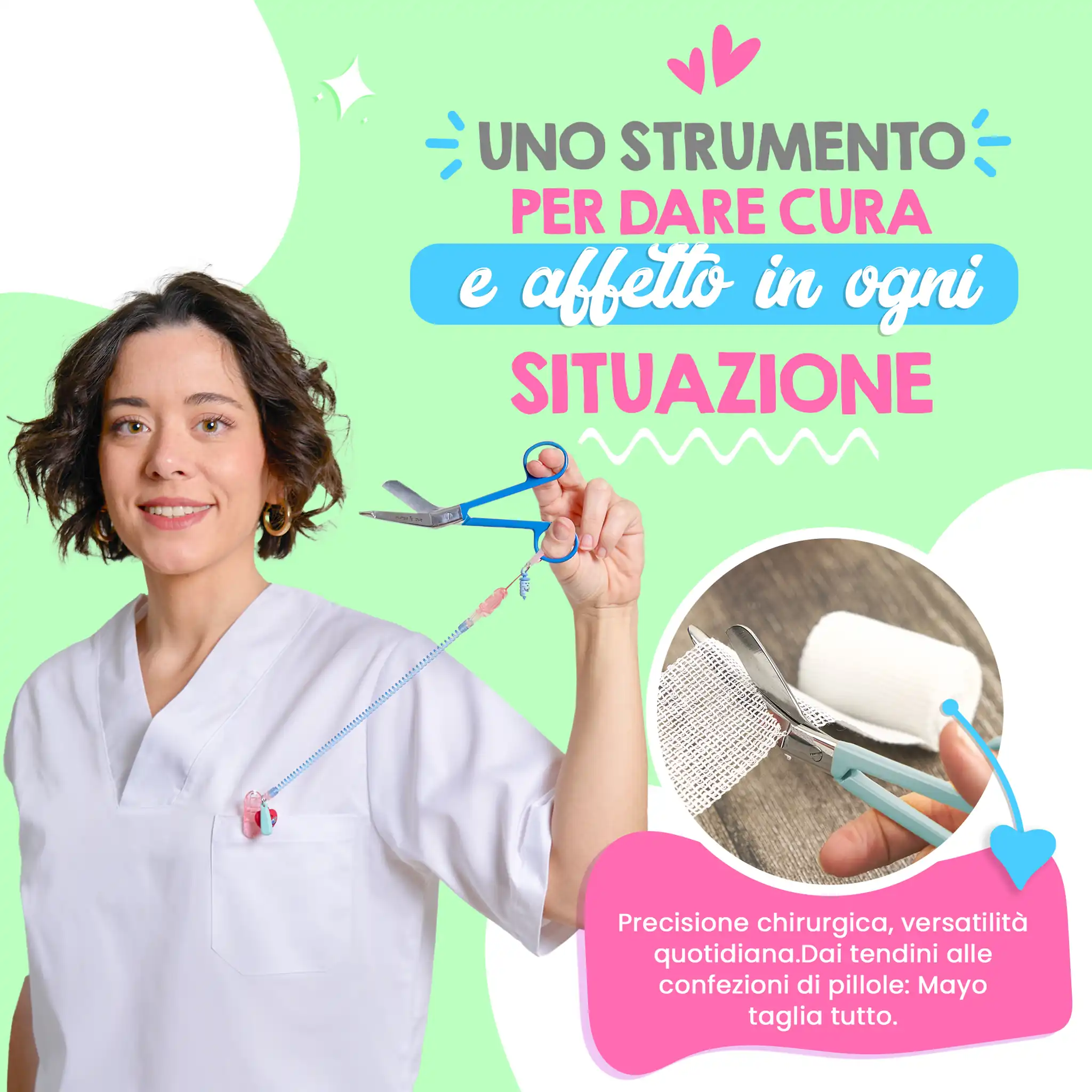 Forbici da Infermieristica a Becco d’Anatra Blu