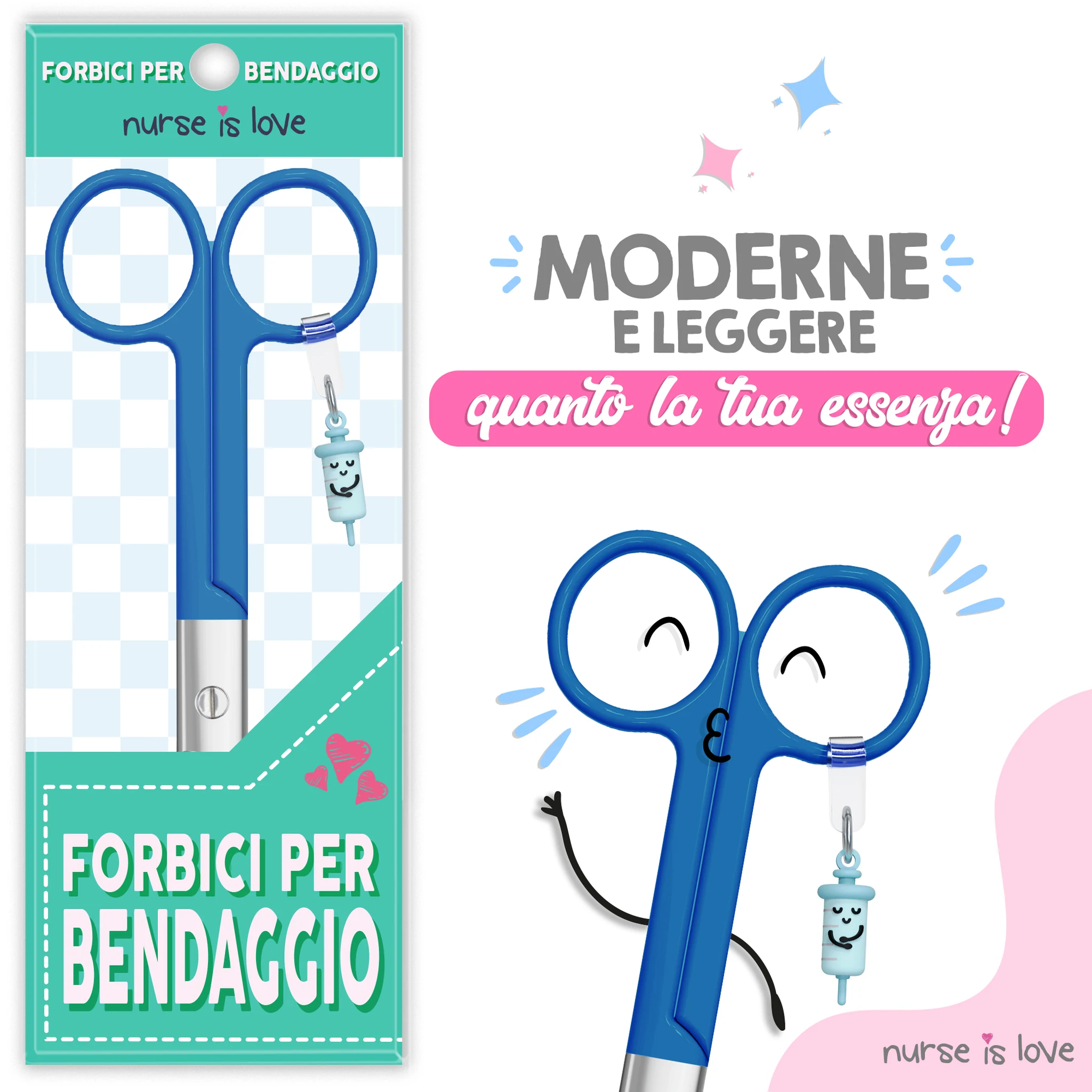 Forbici da Infermieristica a Becco d’Anatra Blu