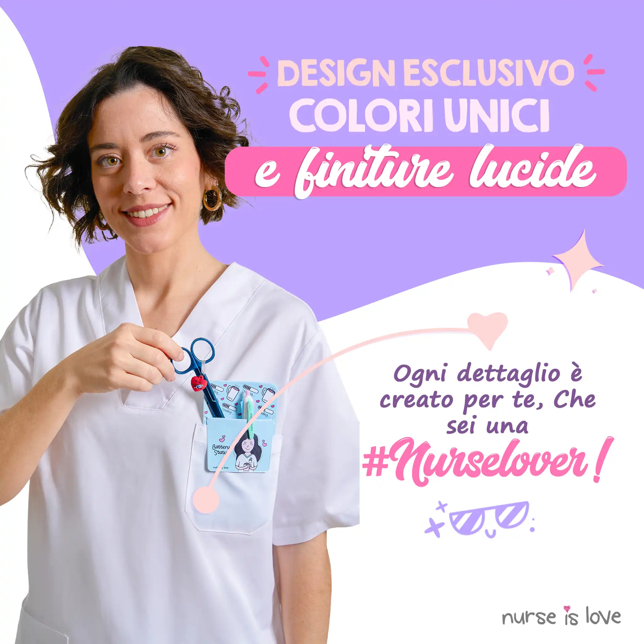 Forbici da Infermiera Becco d'Anatra Cromium Blu