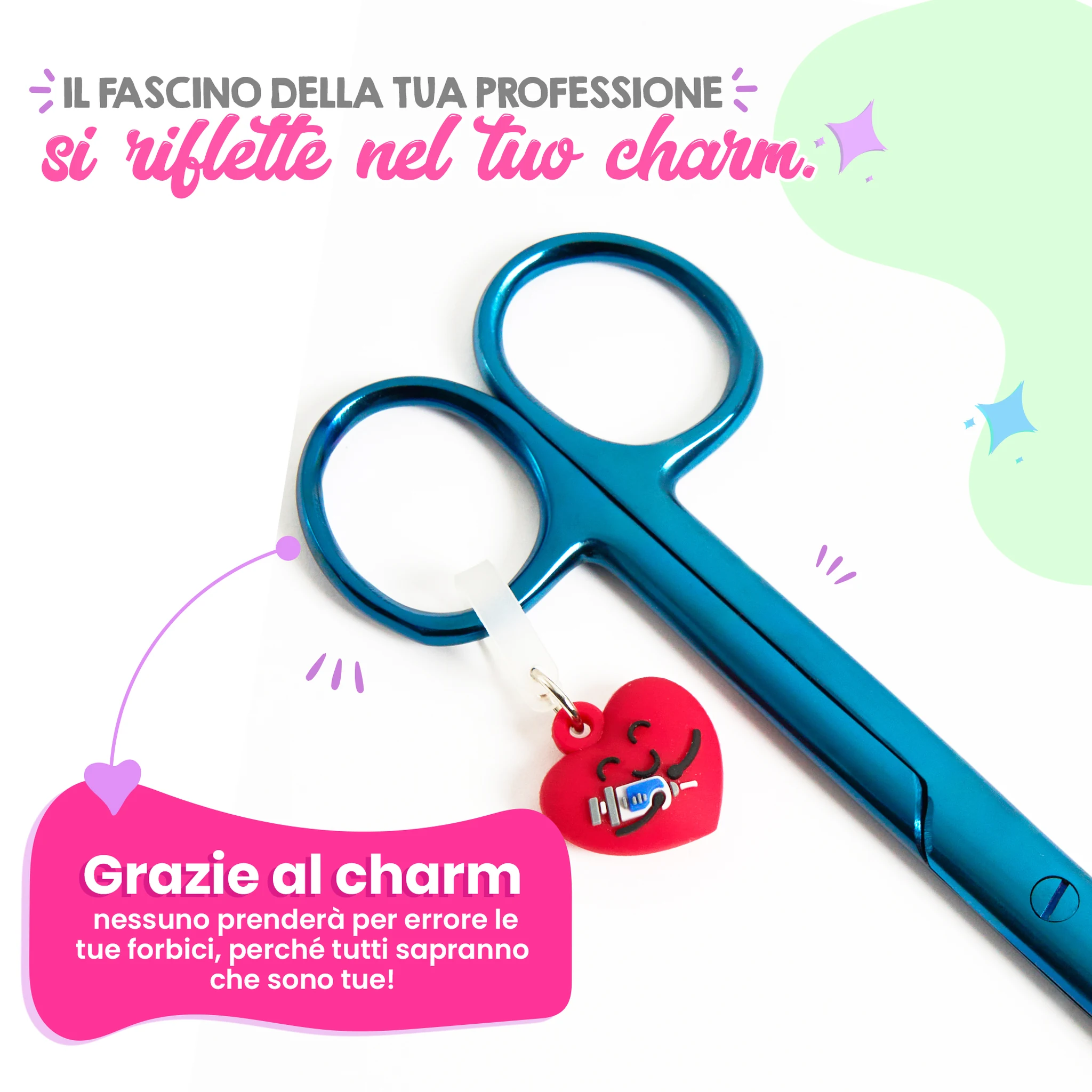Forbici da Infermiera Becco d'Anatra Cromium Blu