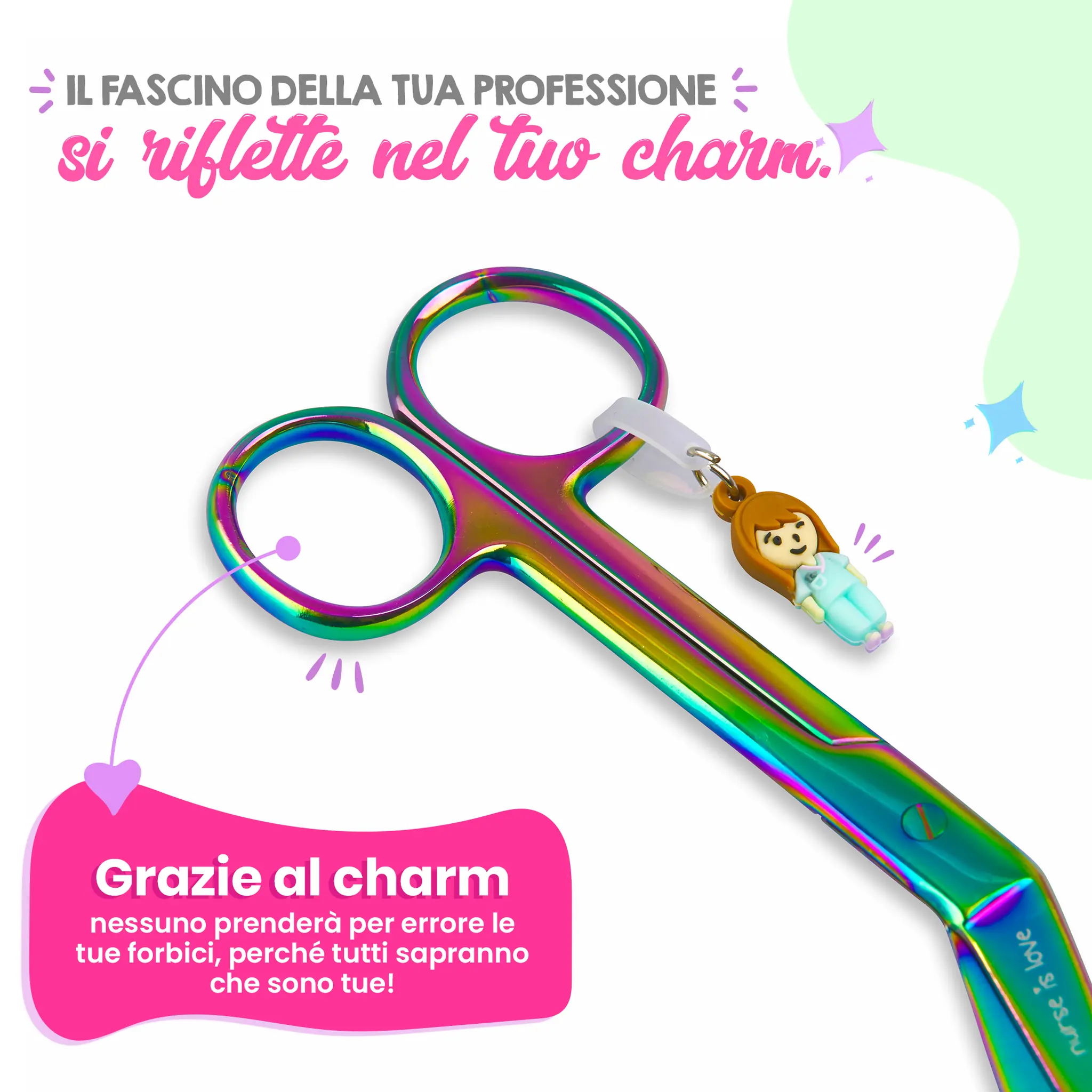 Forbici Infermieristiche Pico di Pato Cromium Verde