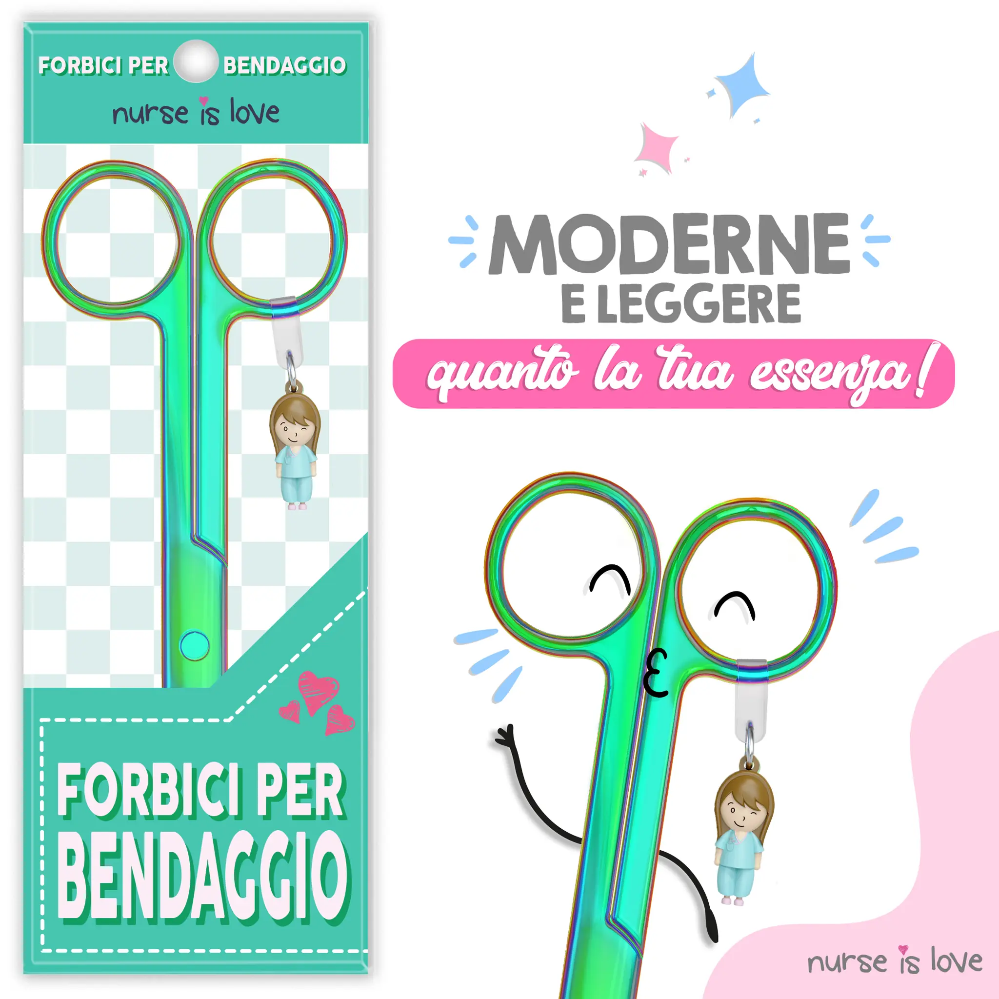 Forbici Infermieristiche Pico di Pato Cromium Verde