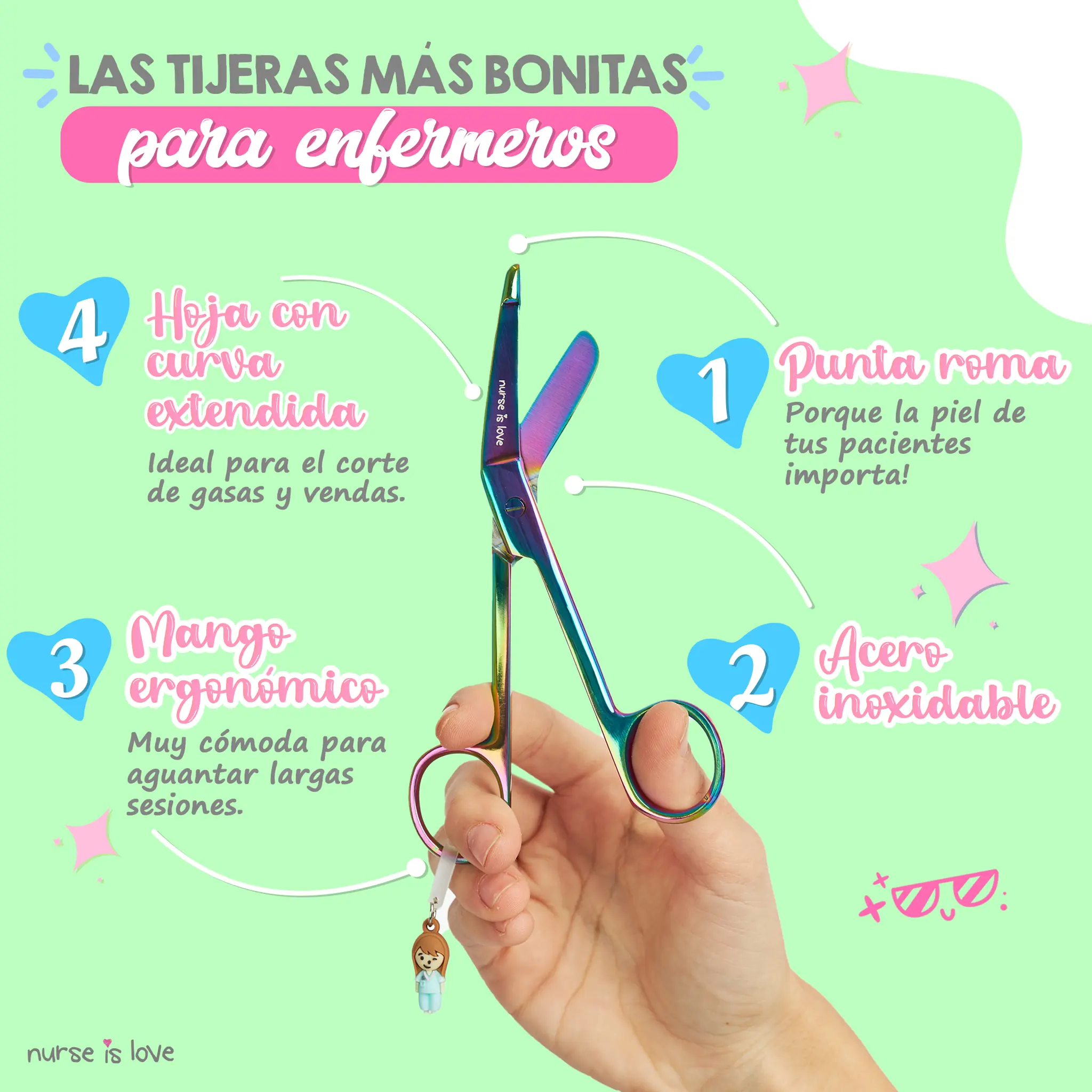 Tijeras Enfermería Pico de Pato Cromium