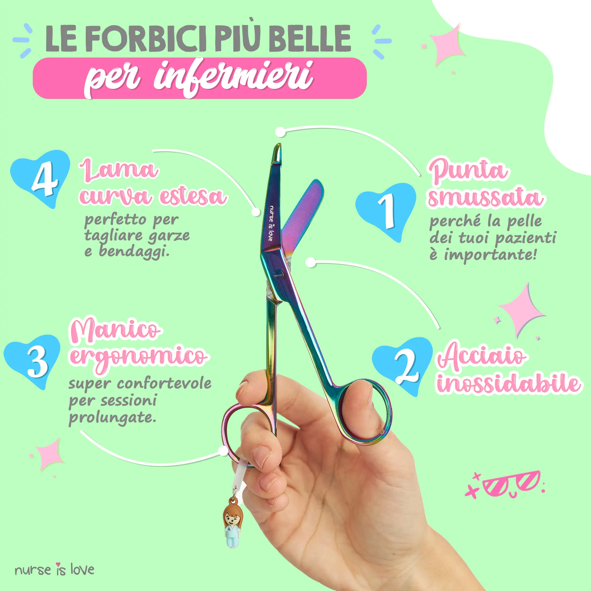 Forbici Infermieristiche Pico di Pato Cromium