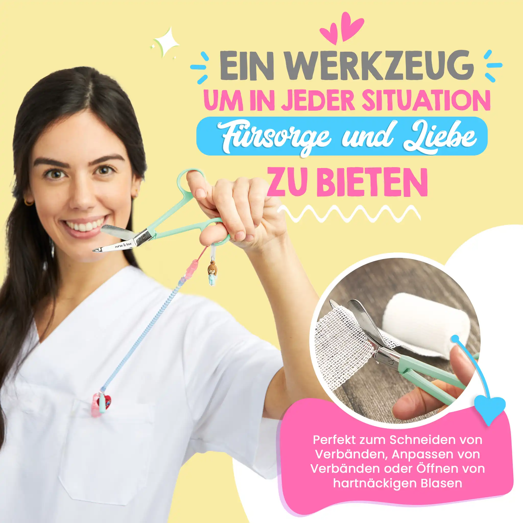 Grüne Entenschnabel-Pflegeschere