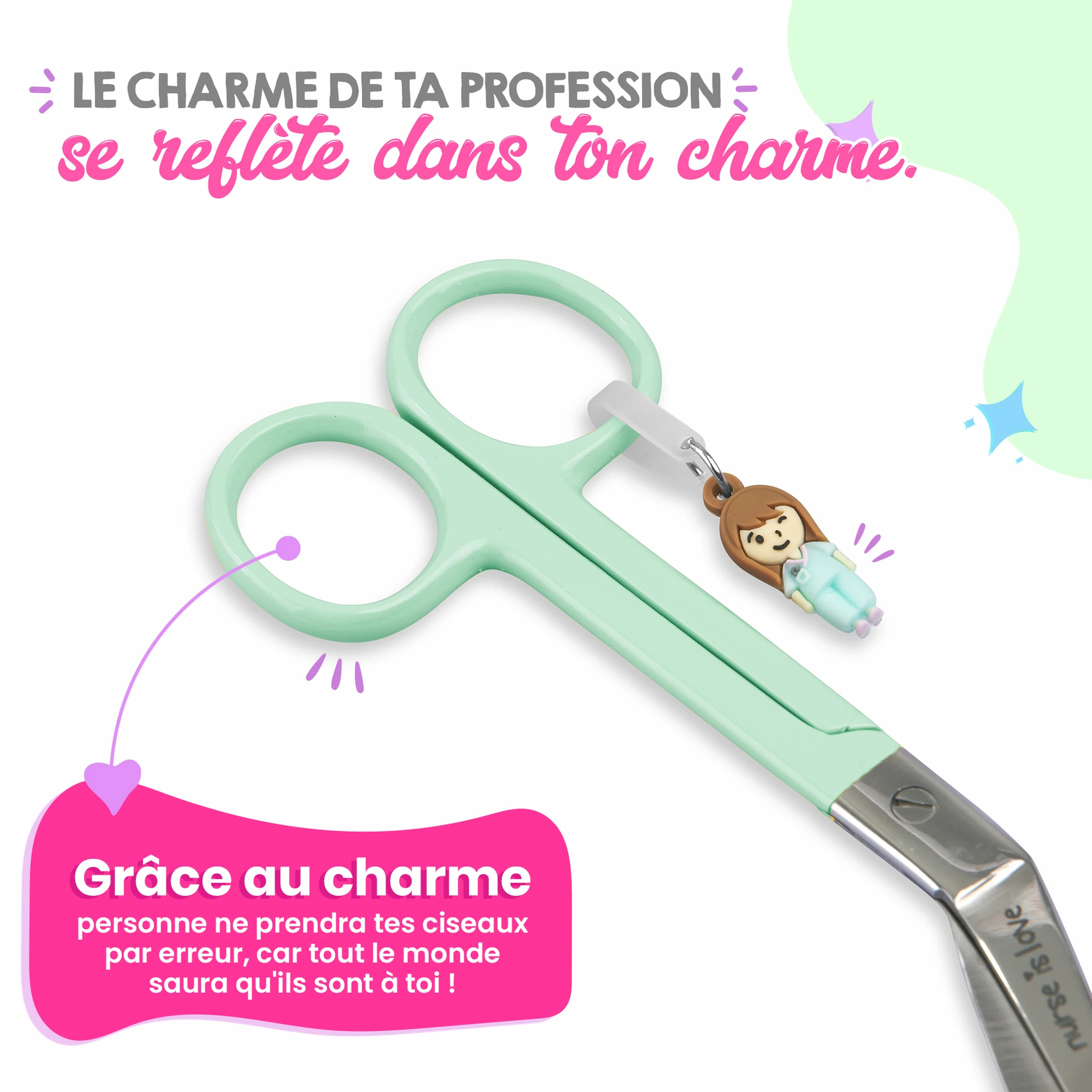 Ciseaux d’Infirmier à Bec de Canard Verts