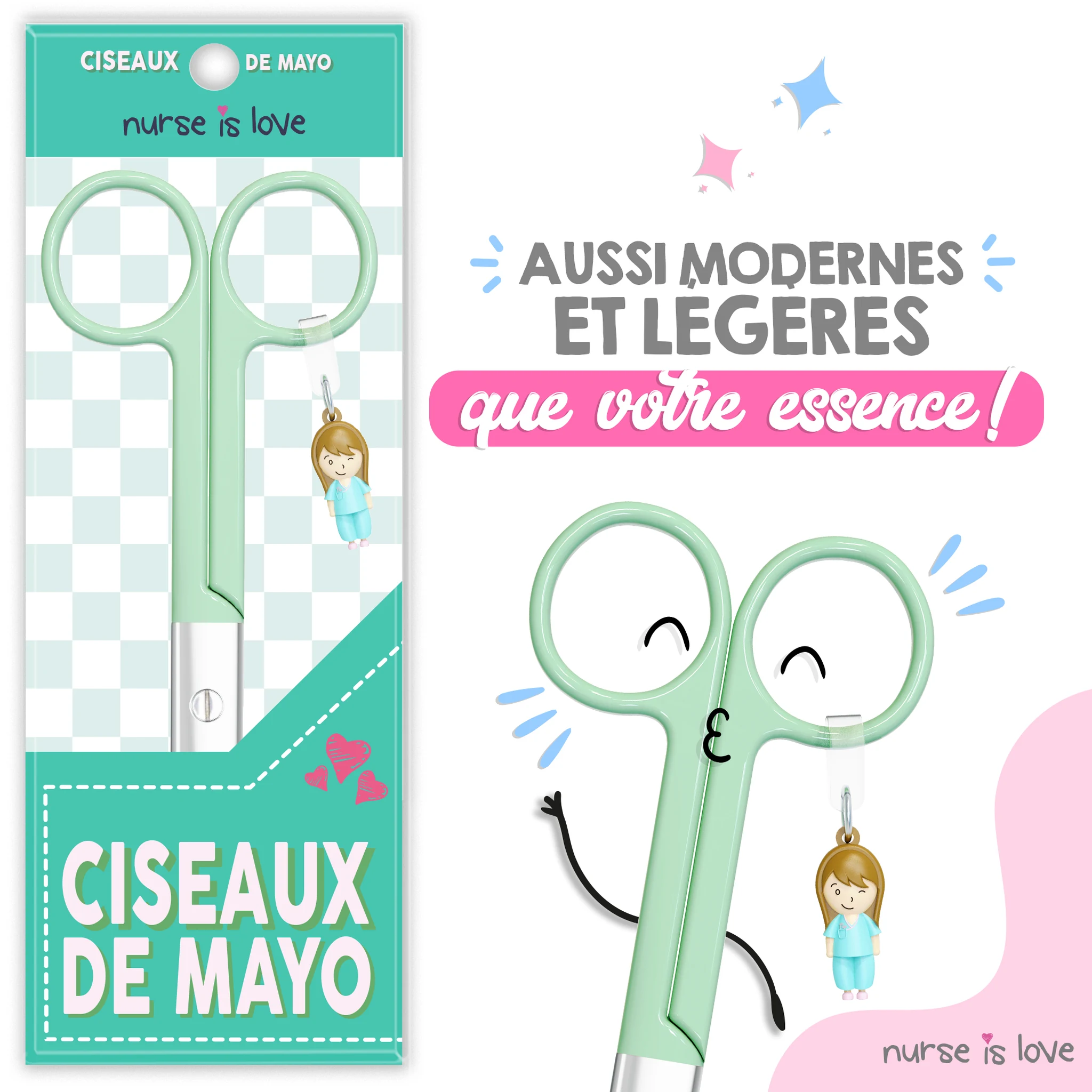 Ciseaux d’Infirmier à Bec de Canard Verts
