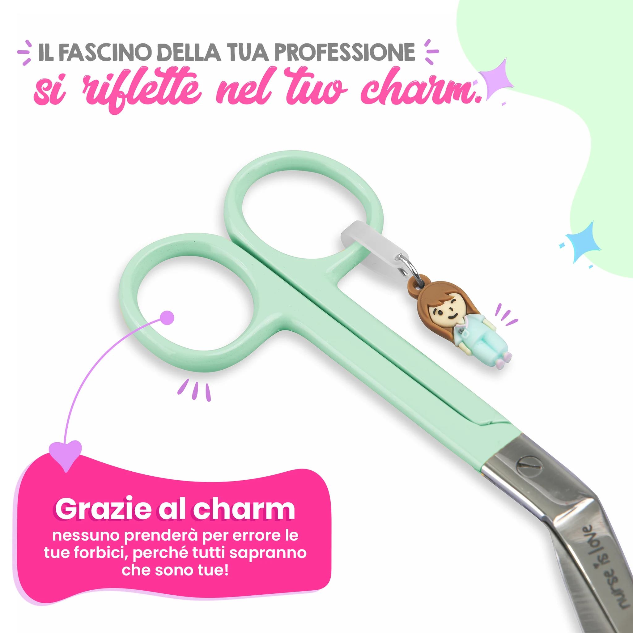 Forbici Infermieristiche Pico di Pato Verdi