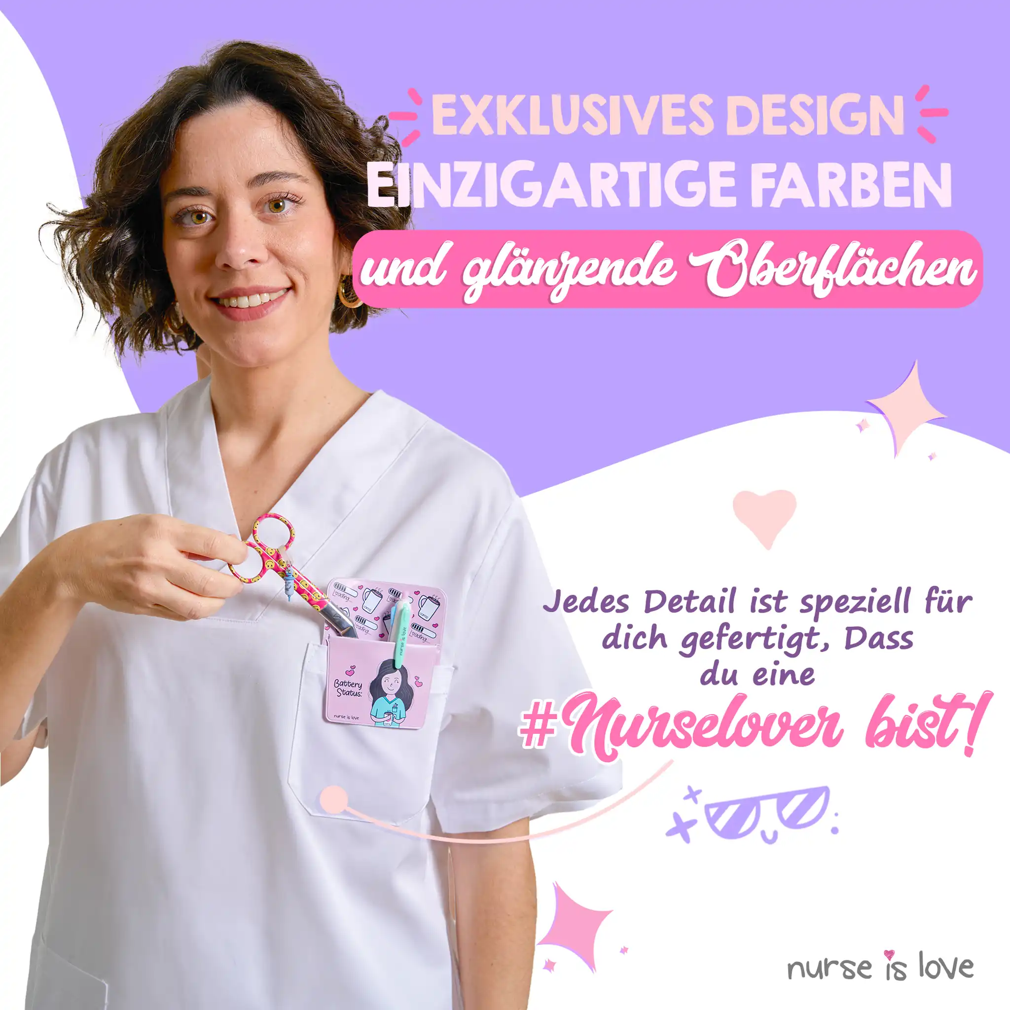 Pflege Schere Entenschnabel Rosa Smiley