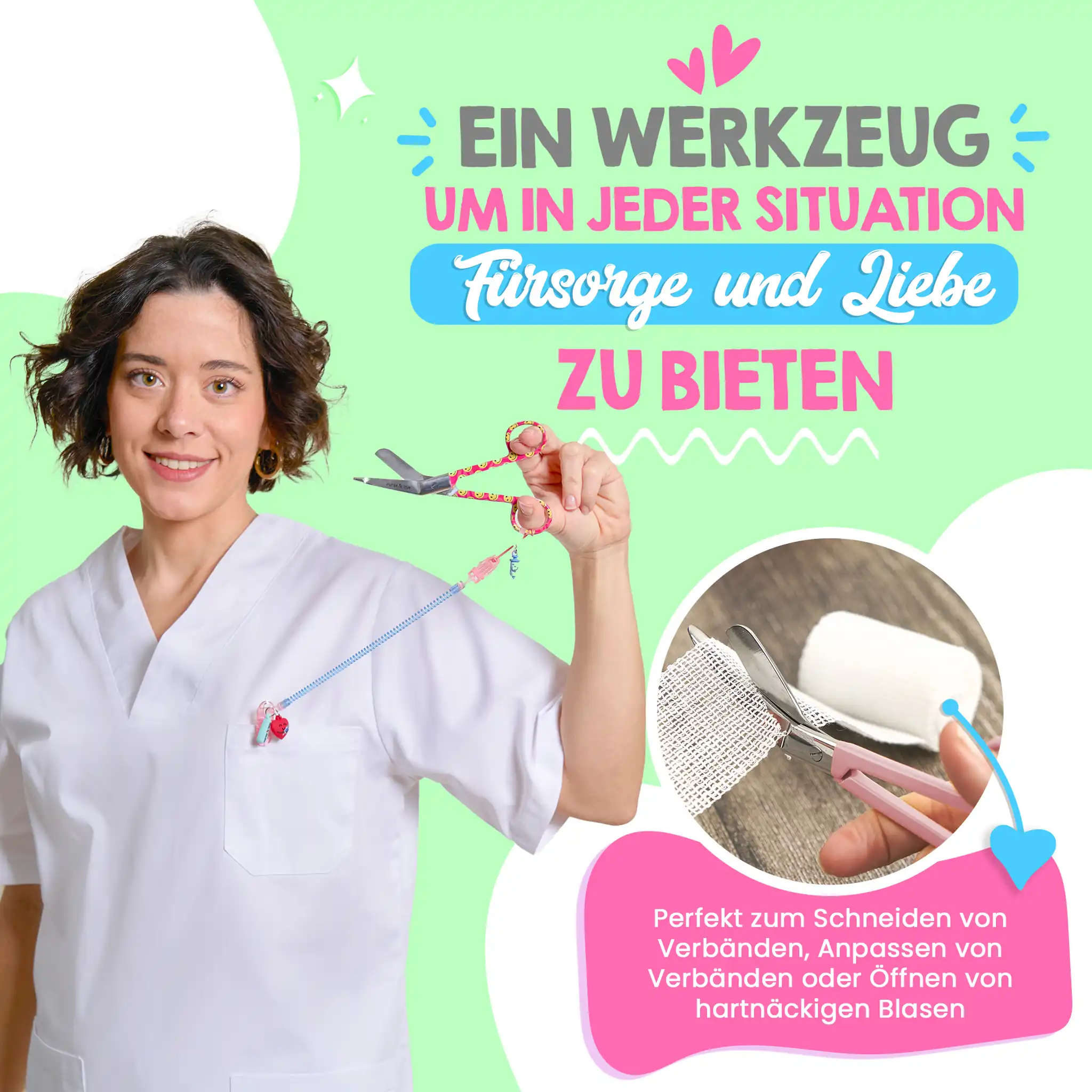Pflege Schere Entenschnabel Rosa Smiley