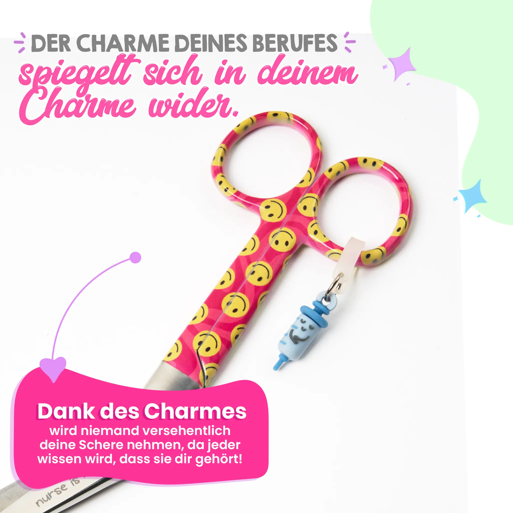 Pflege Schere Entenschnabel Rosa Smiley