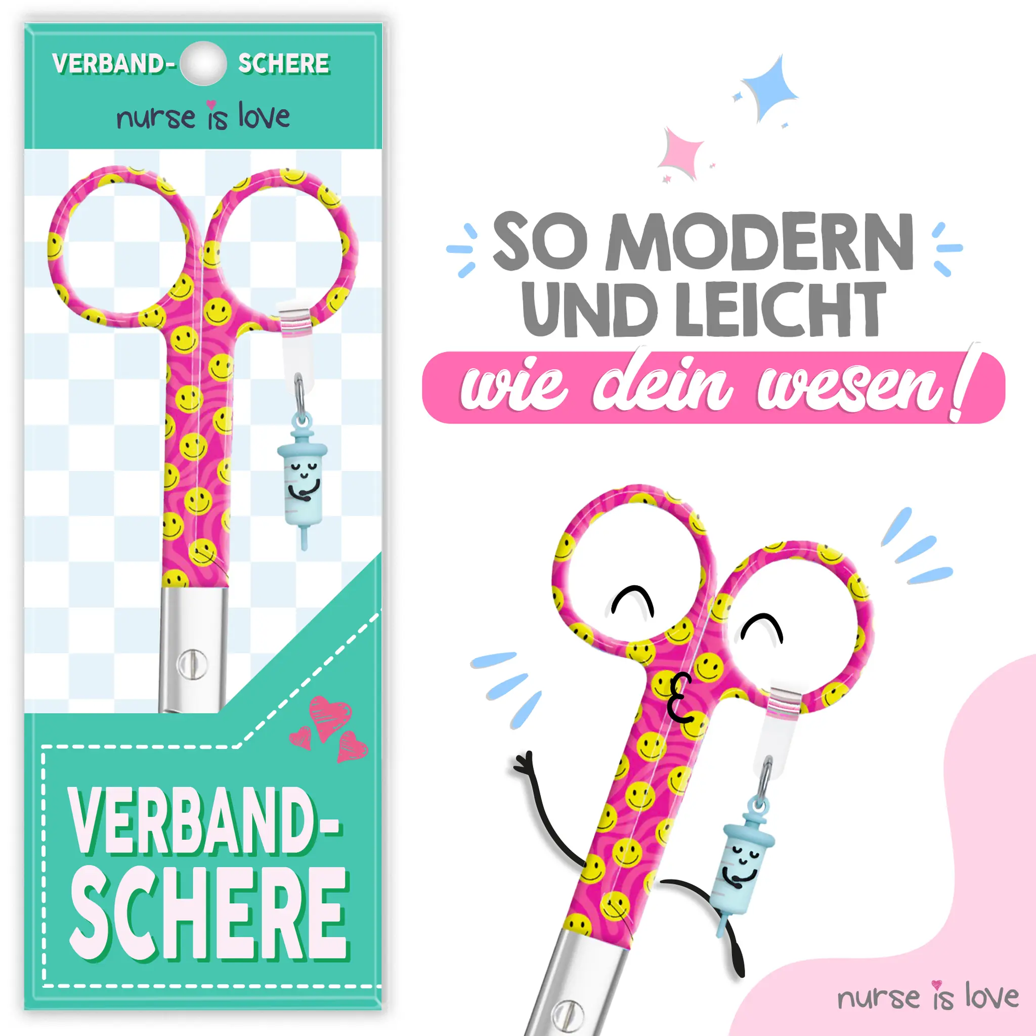Pflege Schere Entenschnabel Rosa Smiley