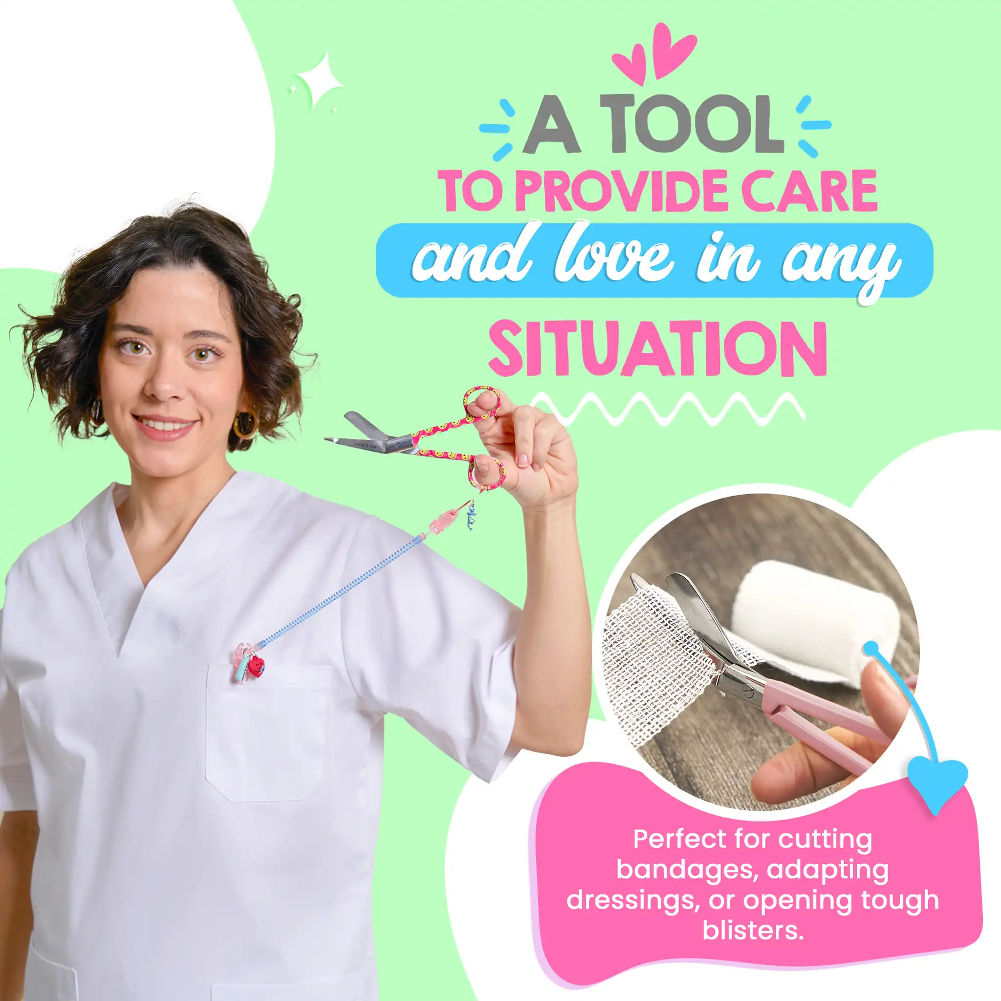 Nursing Happy Face Duckbill Scissors
