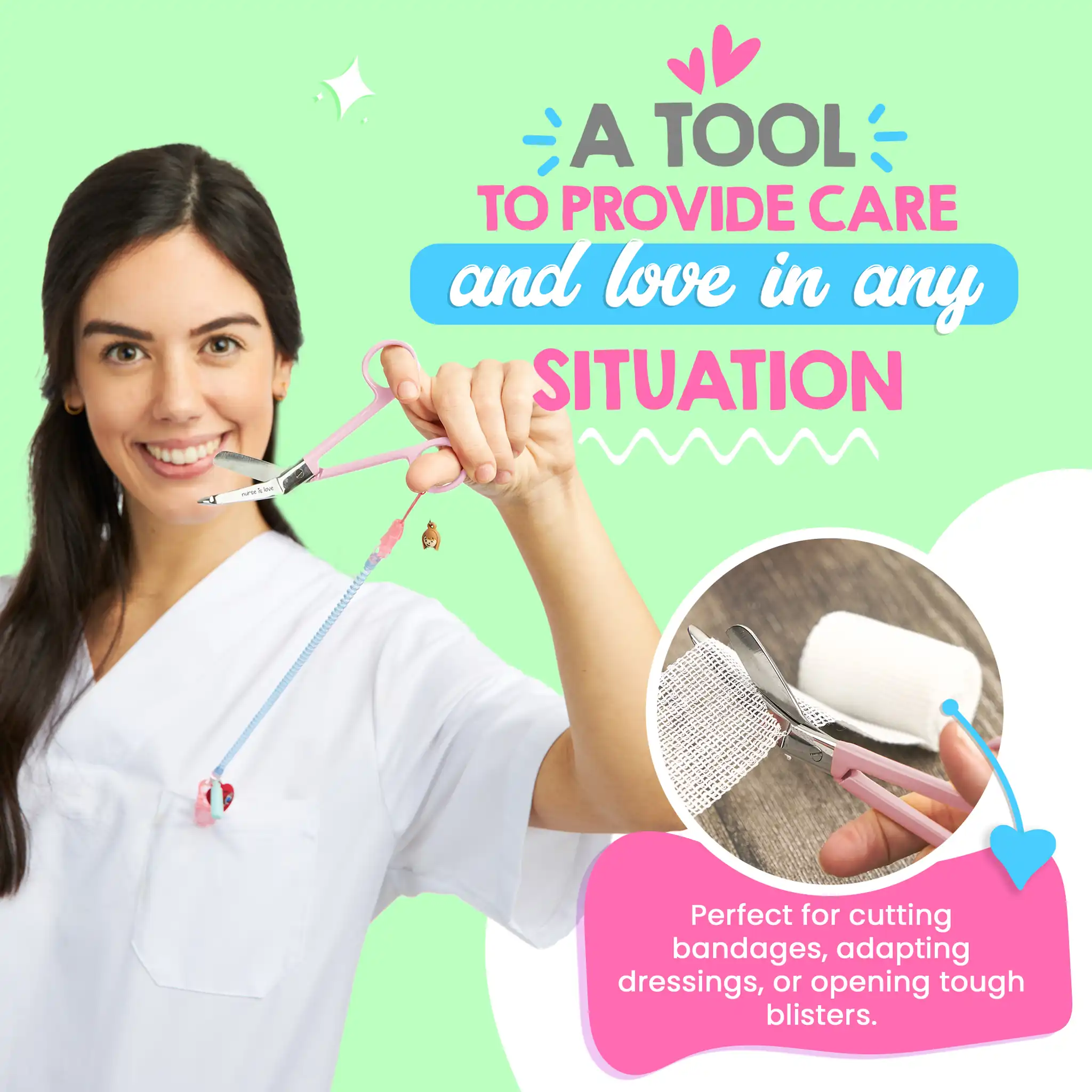Nursing Pink Duckbill Scissors 
