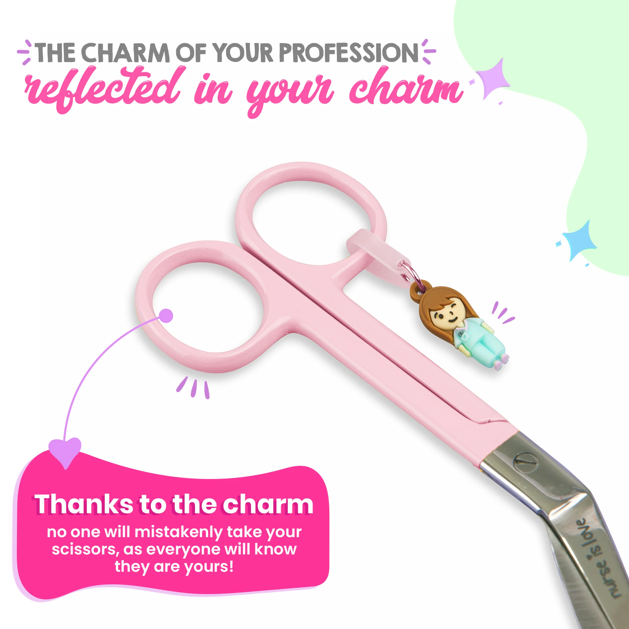 Nursing Pink Duckbill Scissors 
