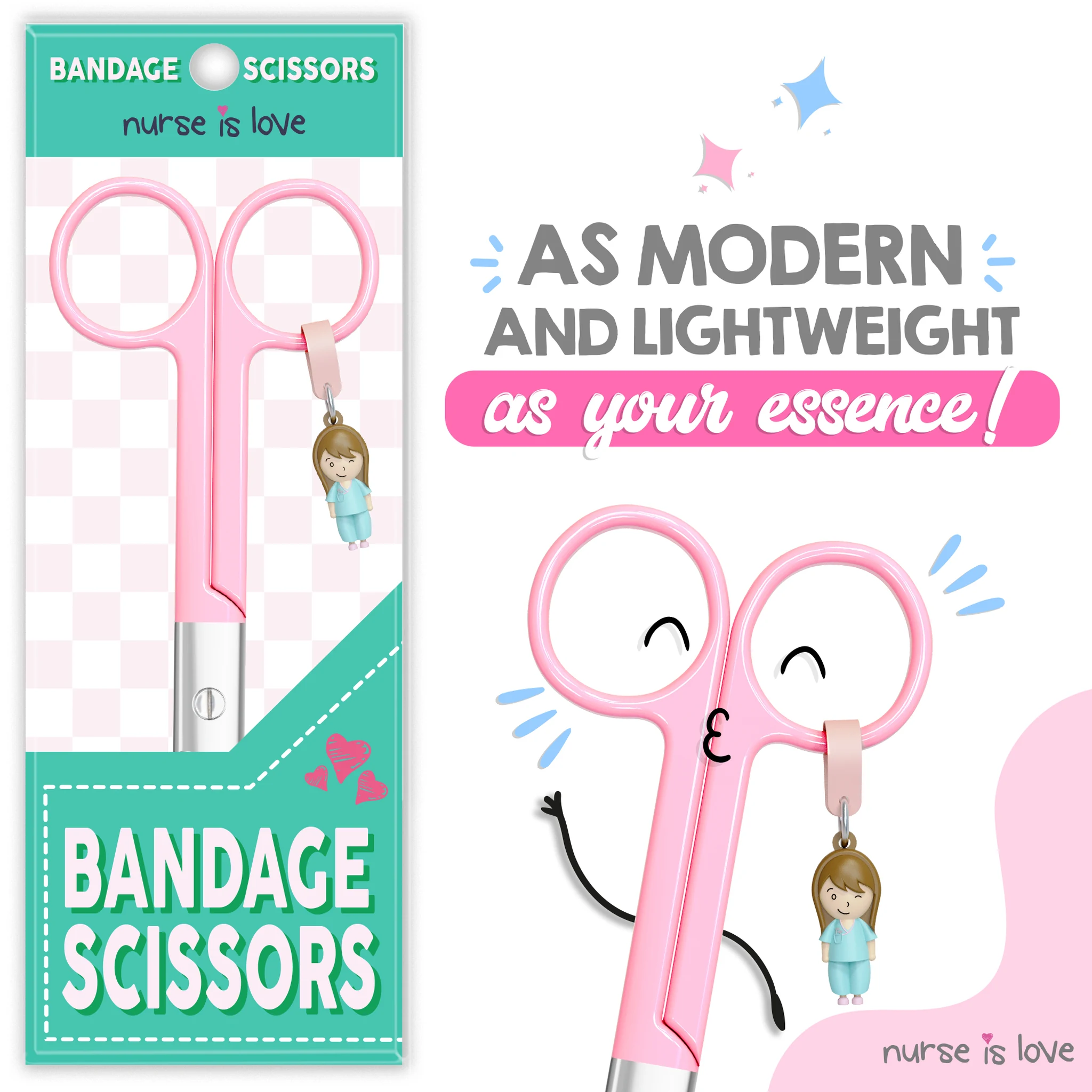 Nursing Pink Duckbill Scissors 