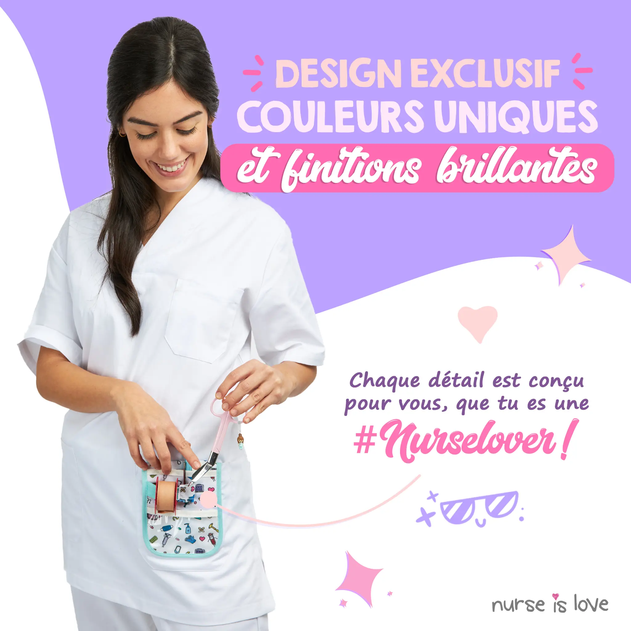 Ciseaux d’Infirmier à Bec de Canard Roses