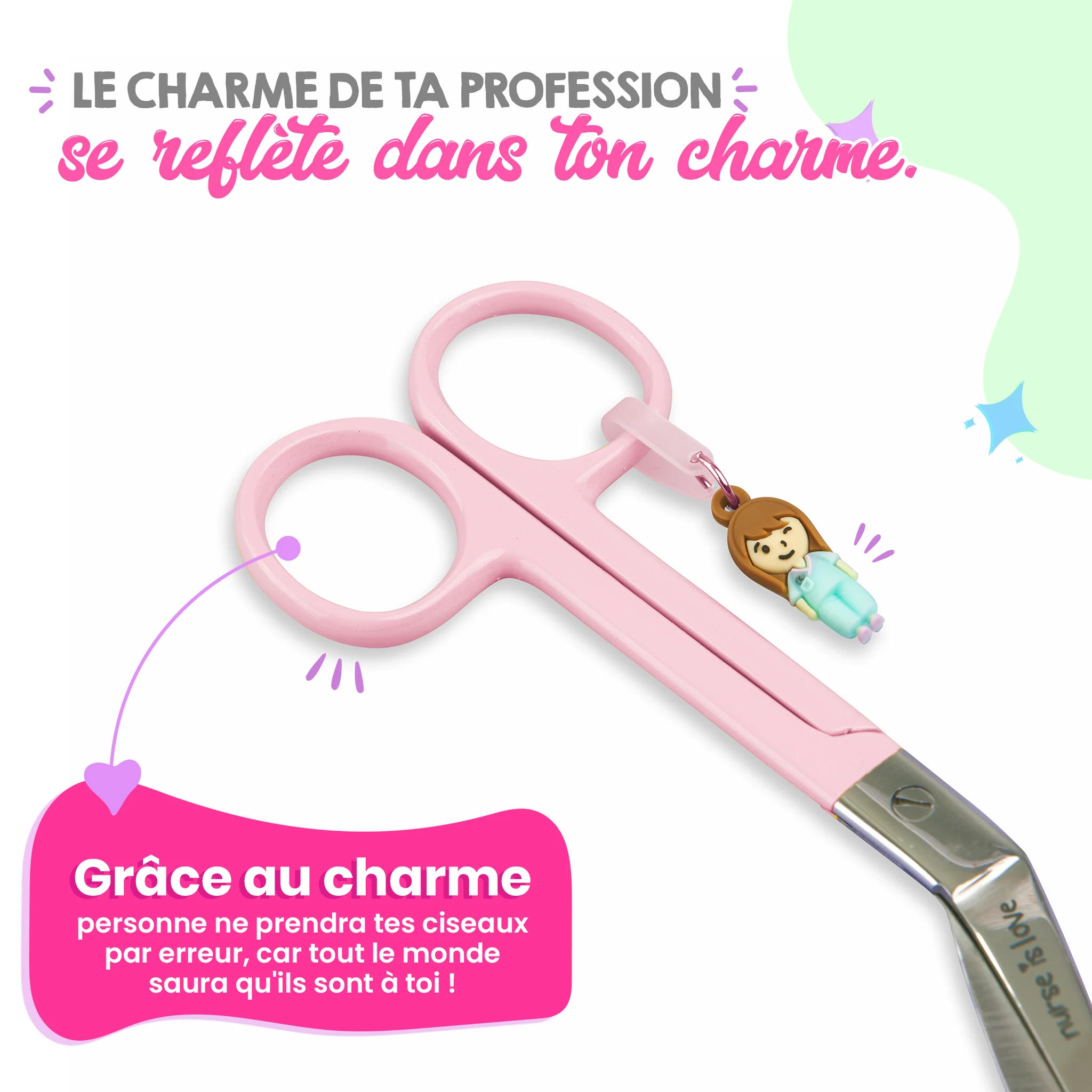 Ciseaux d’Infirmier à Bec de Canard Roses