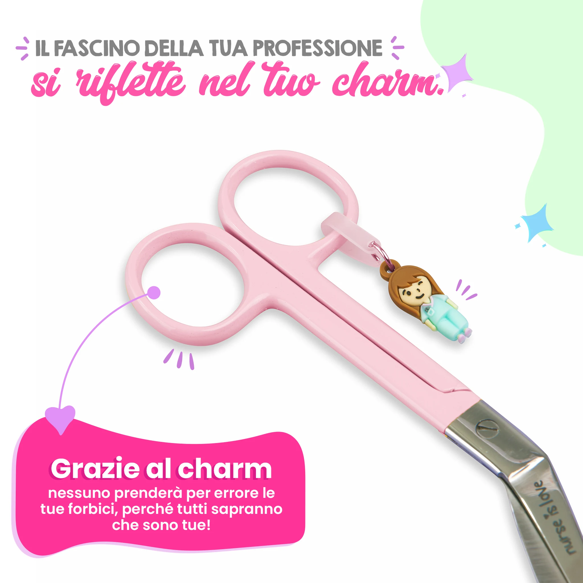 Forbici Infermieristiche Pico di Pato Rosa