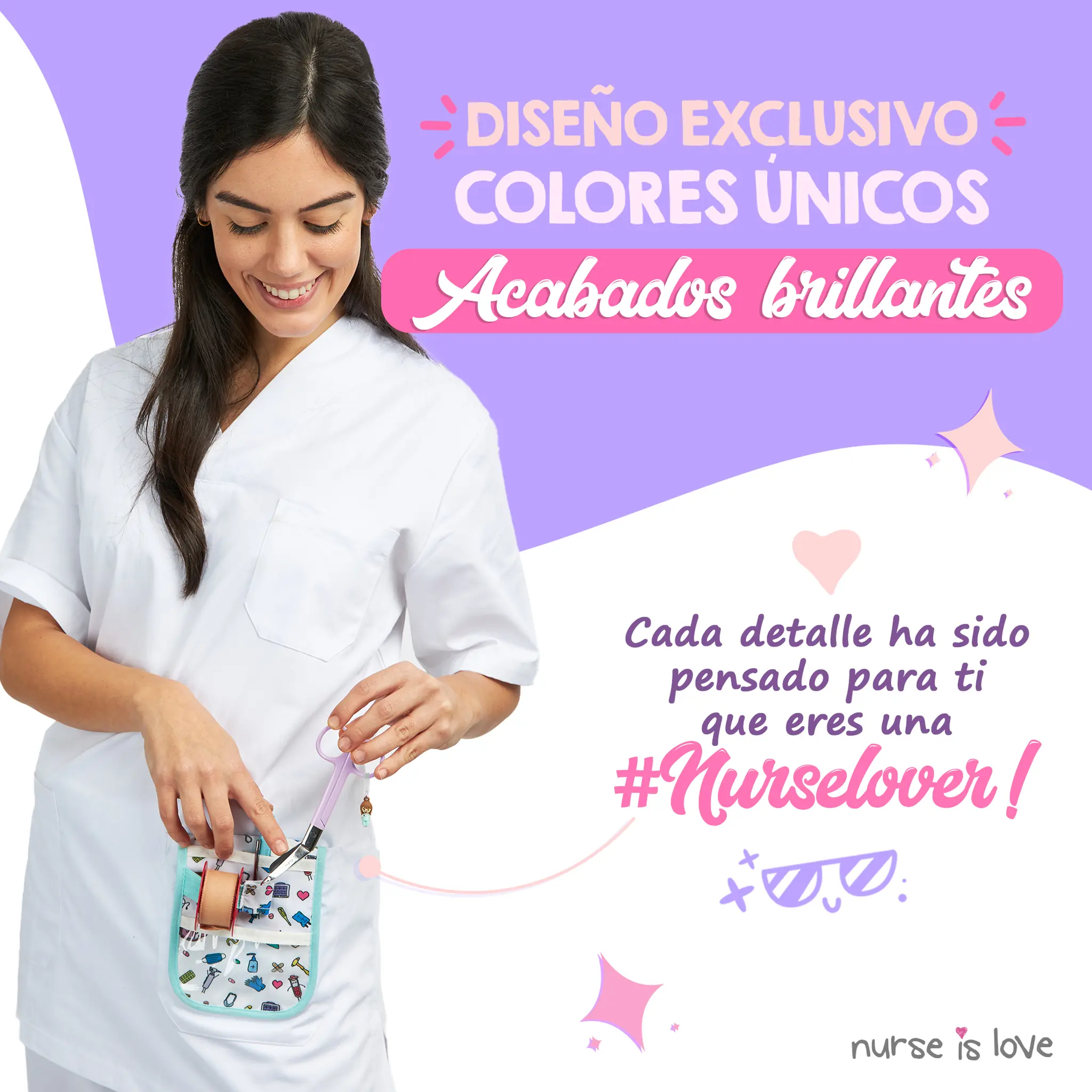 Tijeras Enfermería Pico de Pato Morada