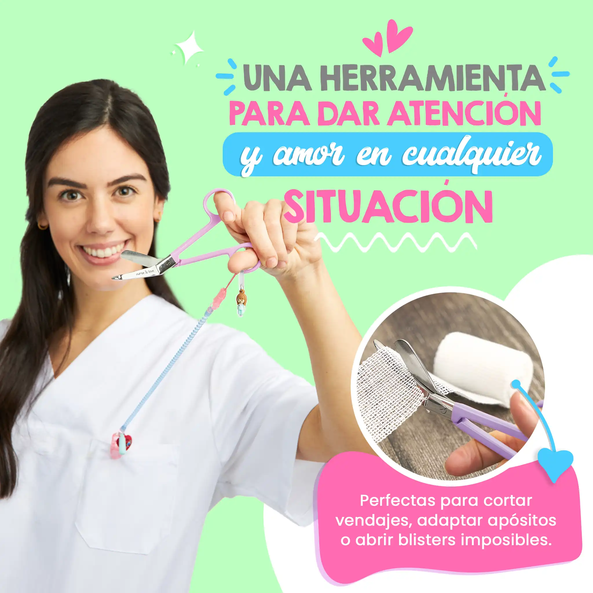 Tijeras Enfermería Pico de Pato Morada