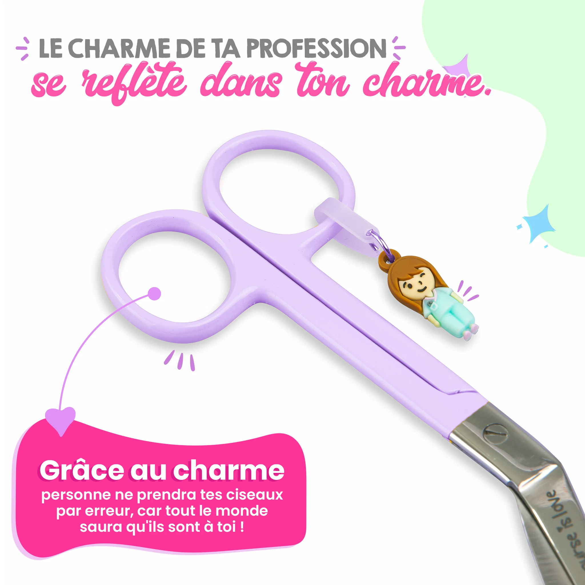 Ciseaux d’Infirmier à Bec de Canard Violets